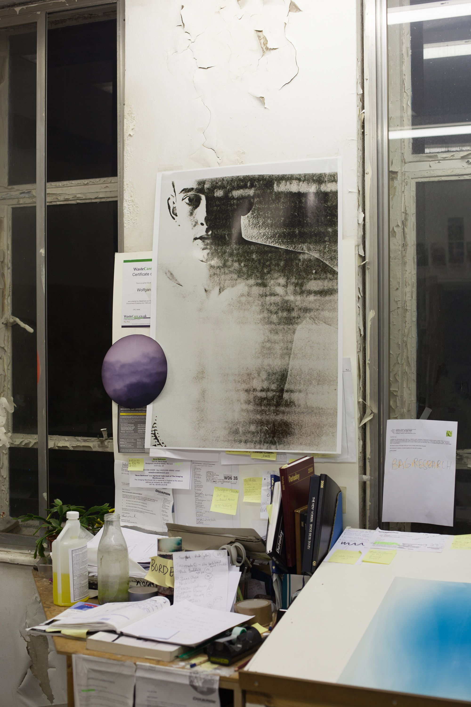 A photograph by Wolfgang Tillmans, titled Wet Room (Barnaby), dated 2010.