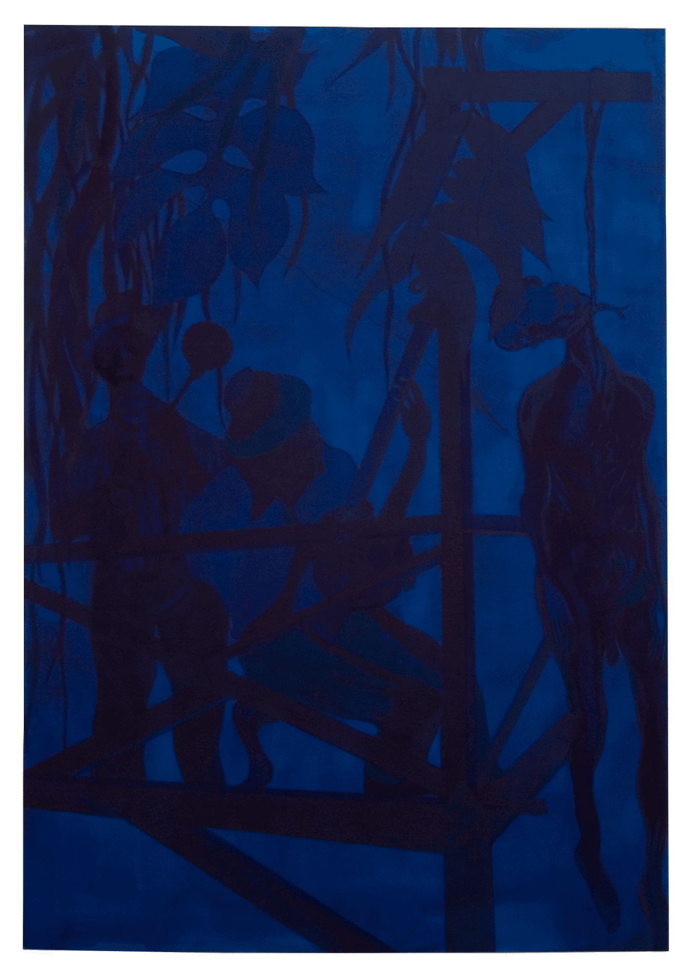 A painting by Chris Ofili, titled Iscariot Blues, dated 2006.