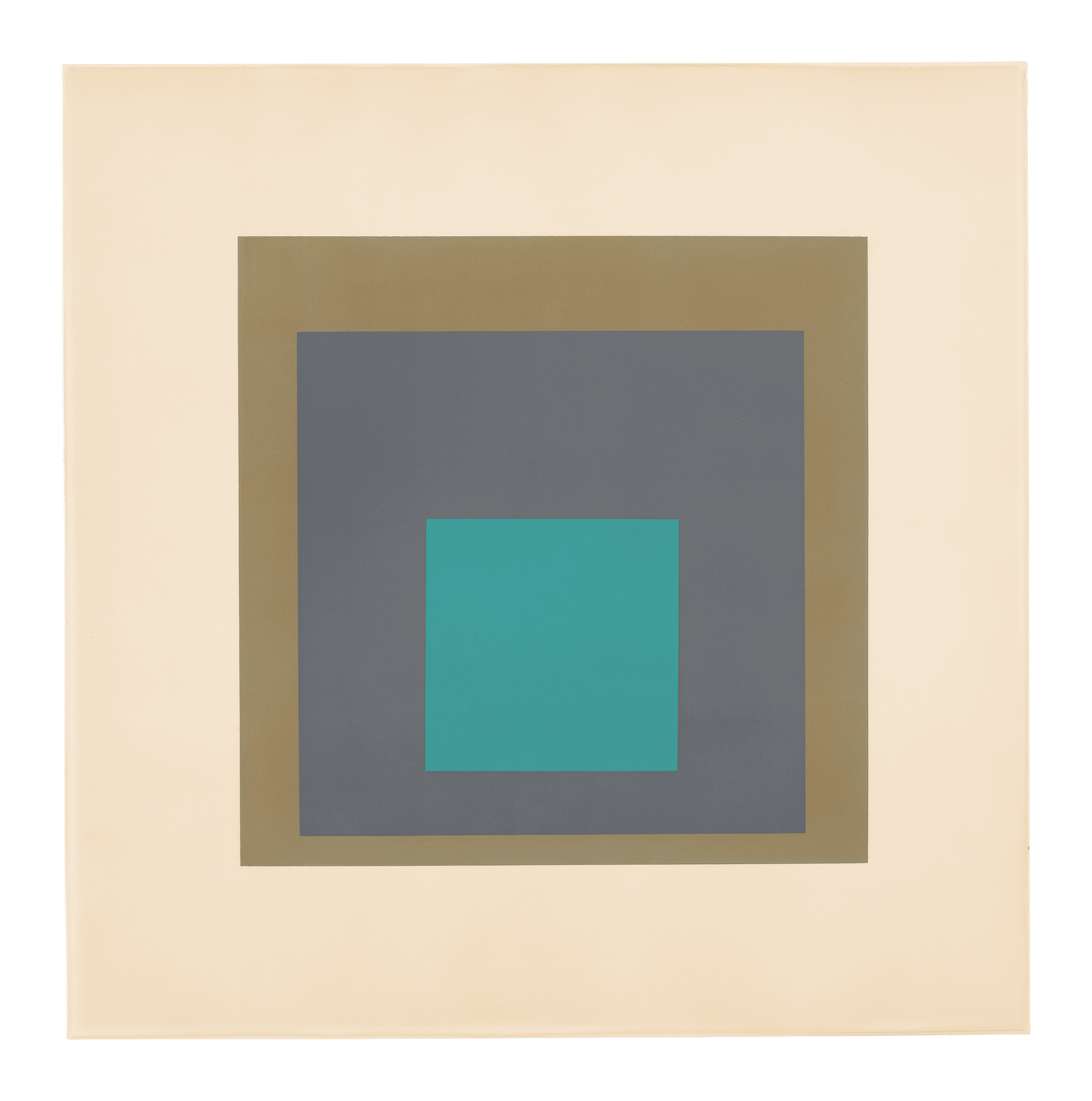 A print by Josef Albers, titled Aura, dated 1962