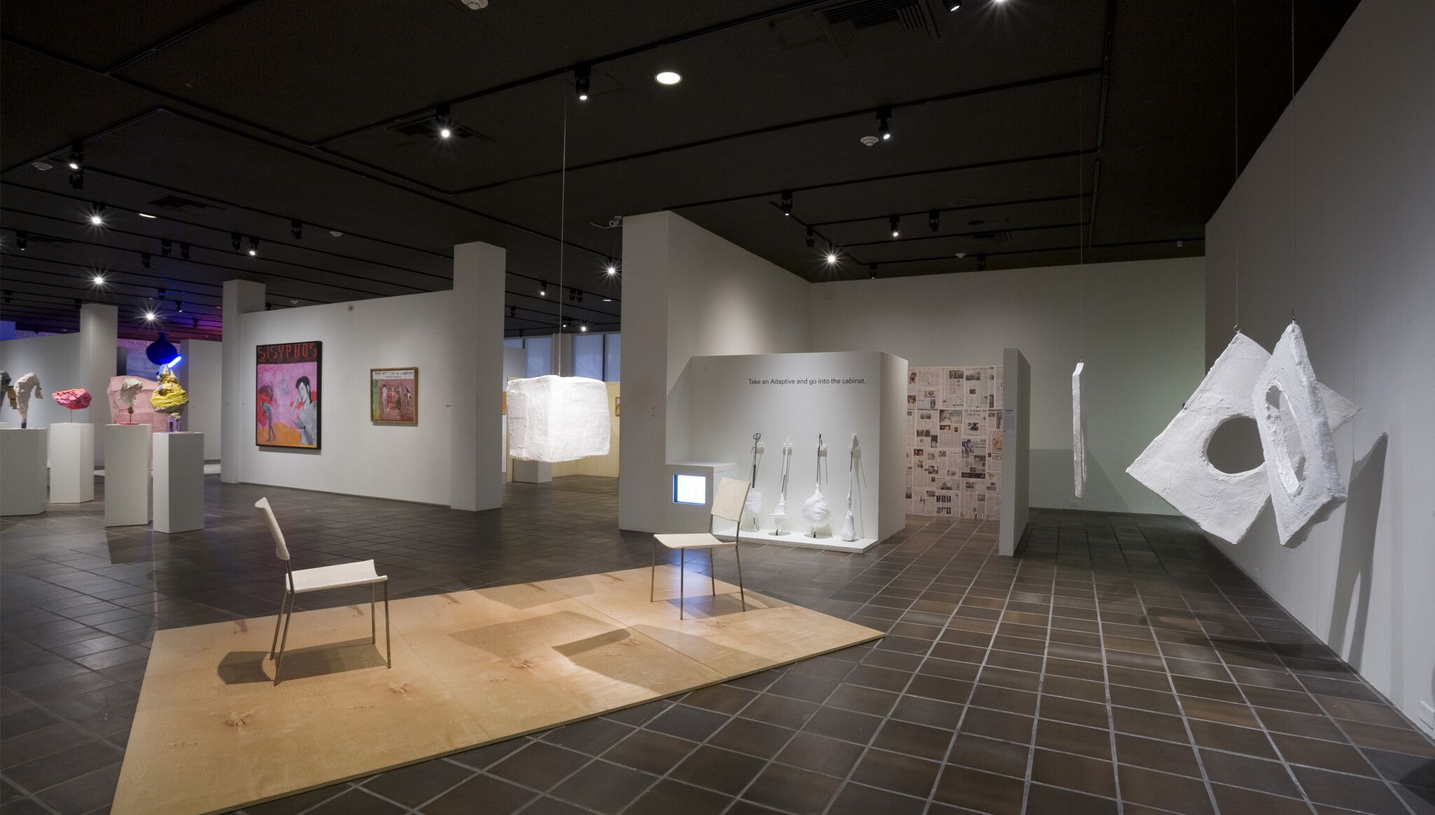 A Photo copyright Museum Associates/LACMA of an Installation view, Franz West: To Build a House You Start with the Roof: Work, 1972-2008, Los Angeles County Museum of Art, dated 2009