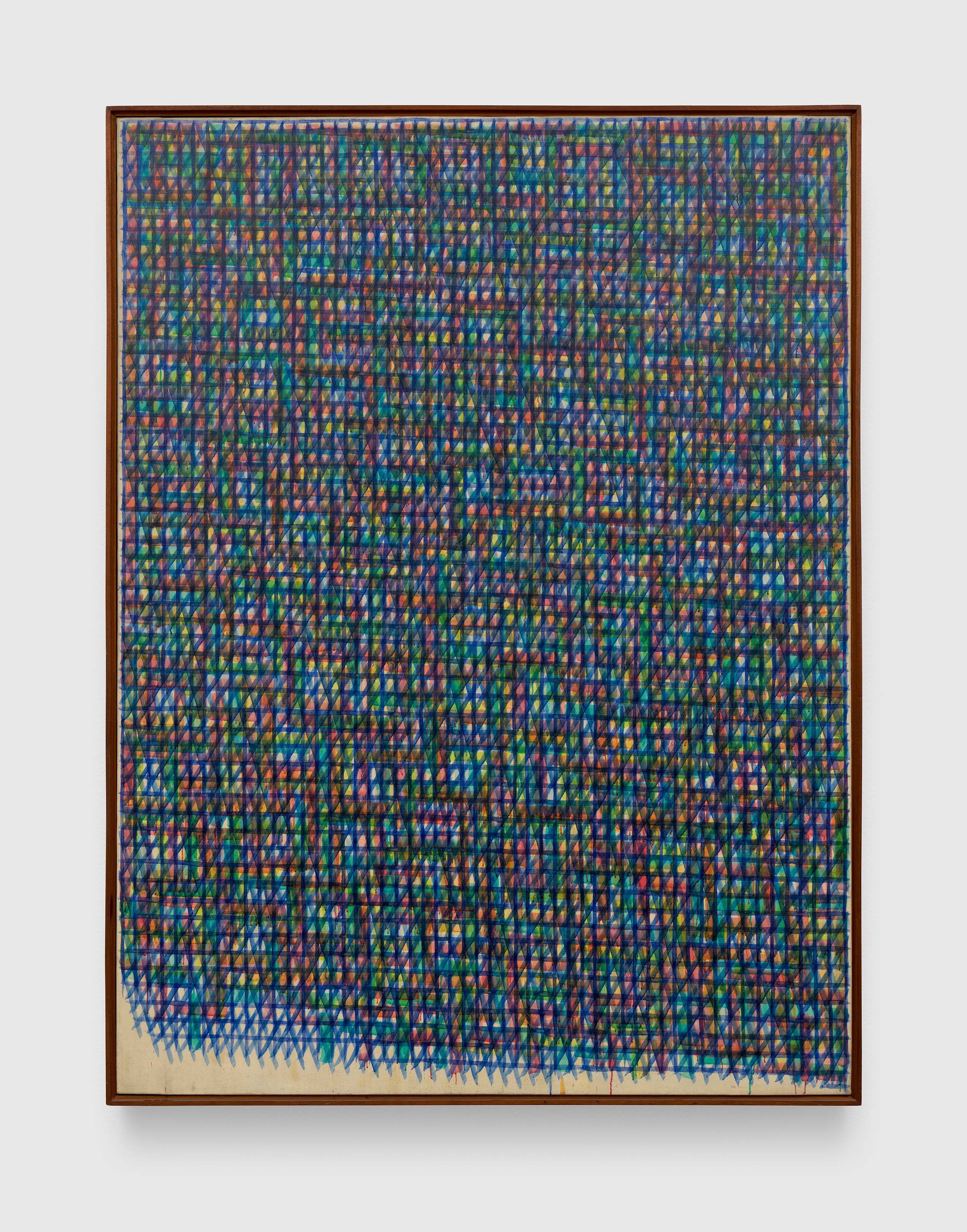A painting by Piero Dorazio, titled Vedere oltre, dated 1962.
