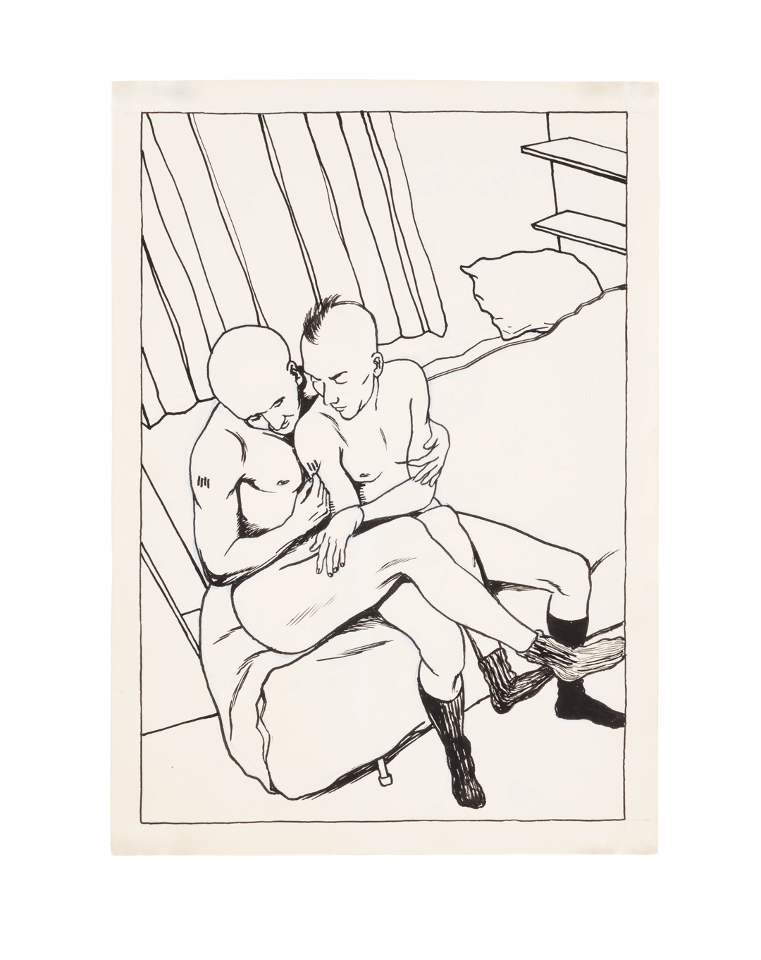 An untitled drawing by Raymond Pettibon, dated 1982.