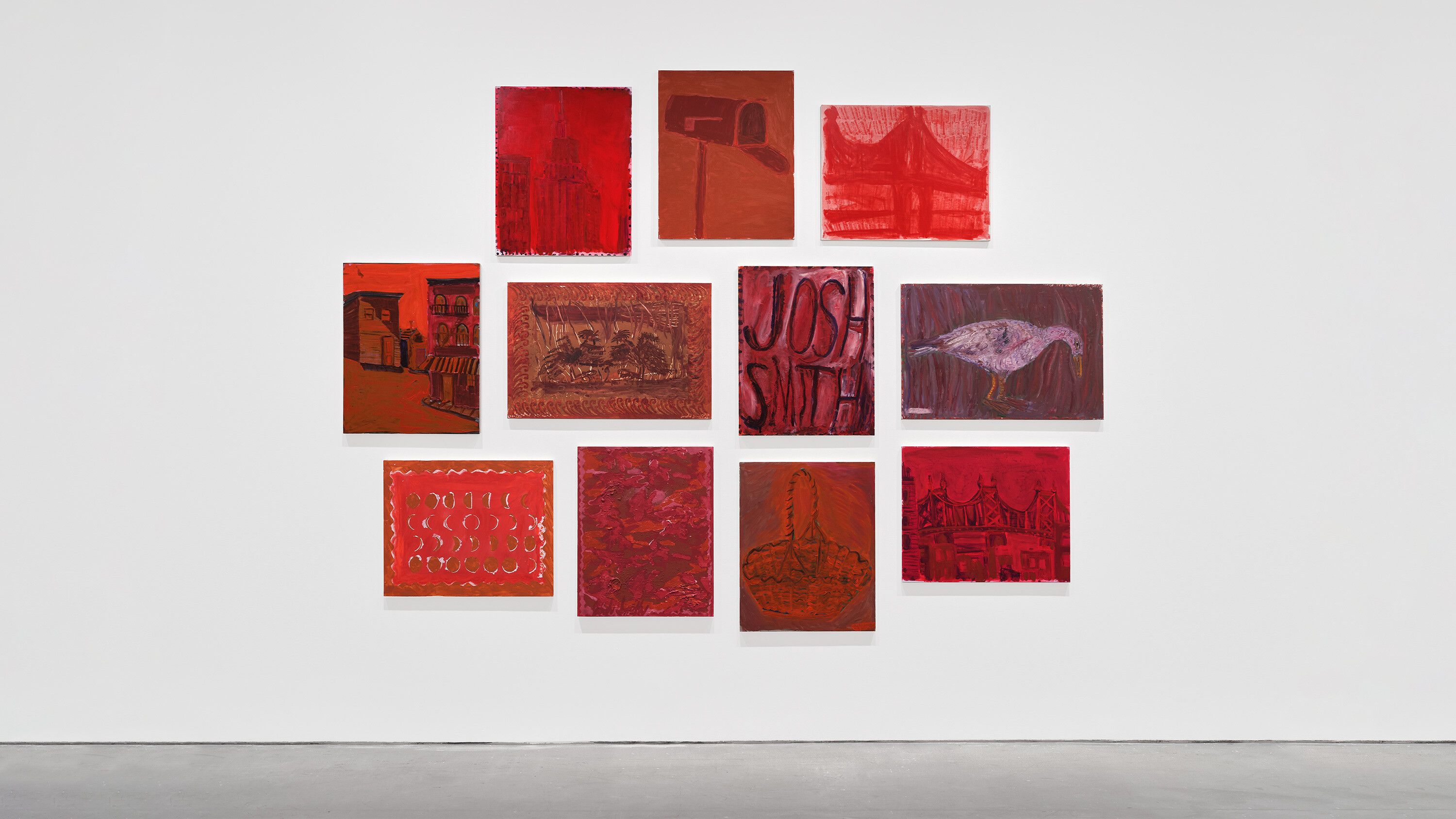 Installation view of Josh Smith "Living with Depression," At David Zwirner Paris, dated 2023