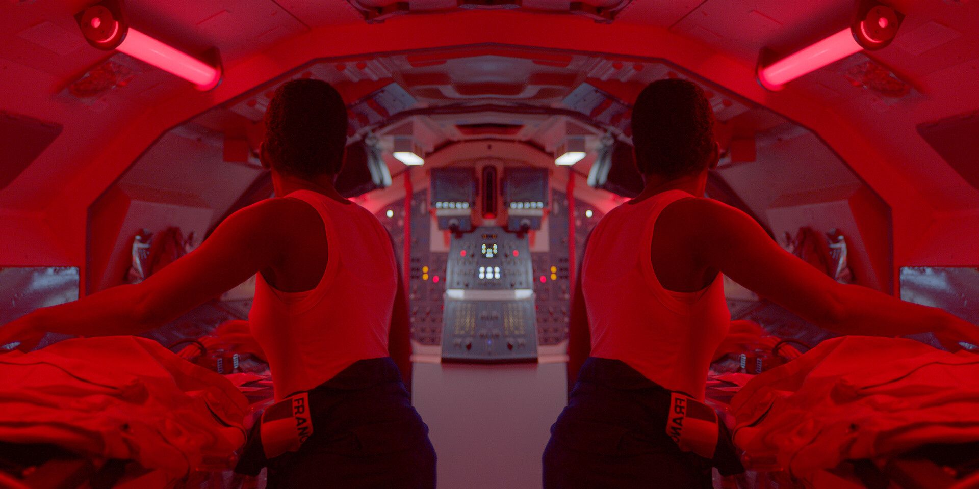 A still from a video by Stan Douglas, titled Doppelgänger, dated 2019.