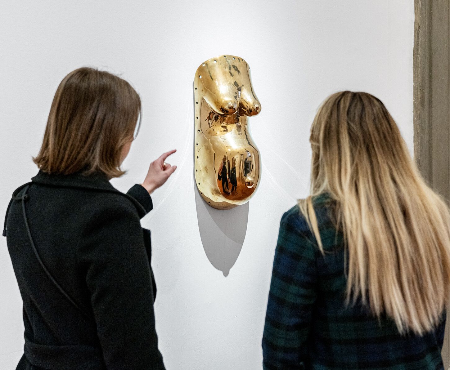 An Installation view, Sherrie Levine’s Body Mask (2007), on view in Reaching for the Stars: Works from the Sandretto Re Rebaudengo Collection, Fondazione Palazzo Strozzi, Florence