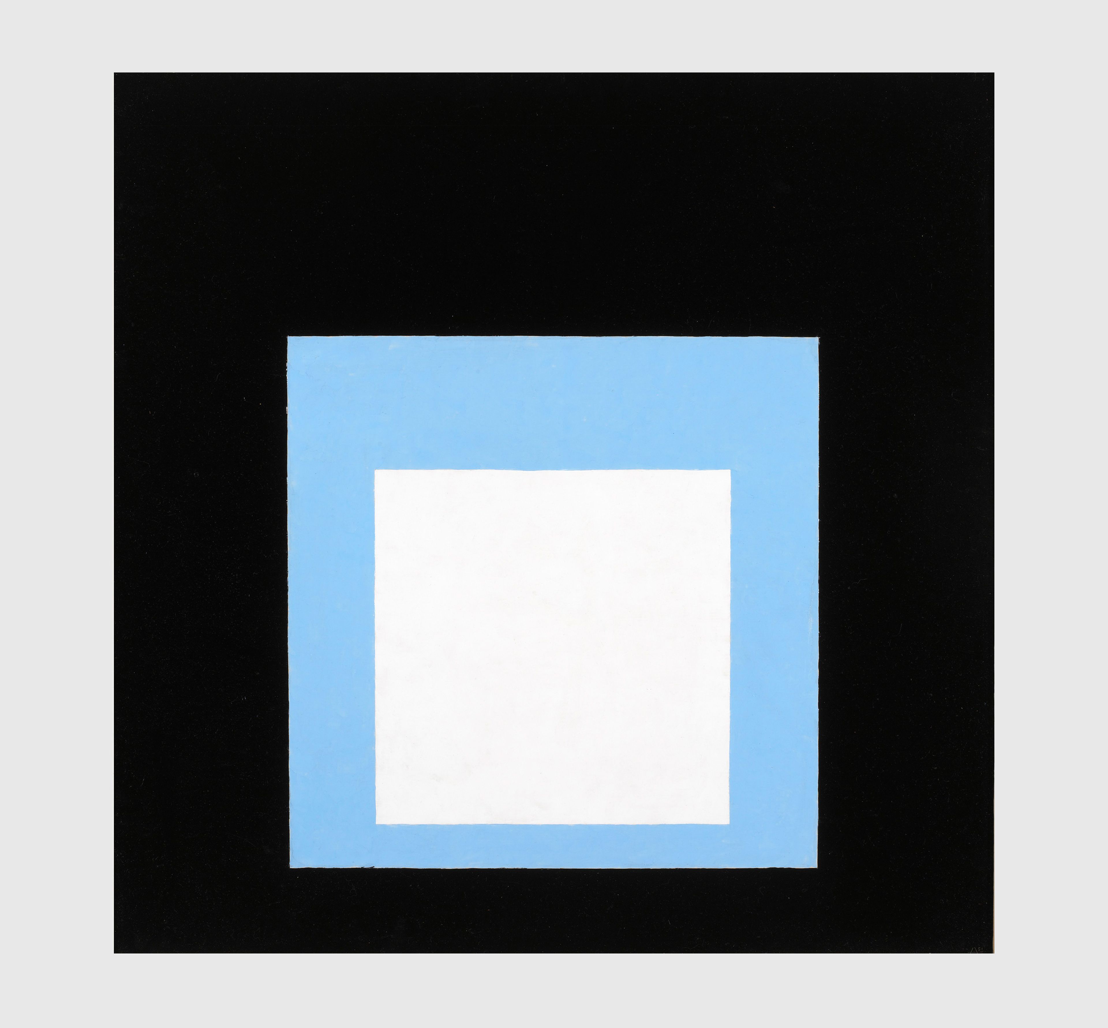 A painting by Josef Albers, titled Homage to the Square: Black Setting, dated 1951.