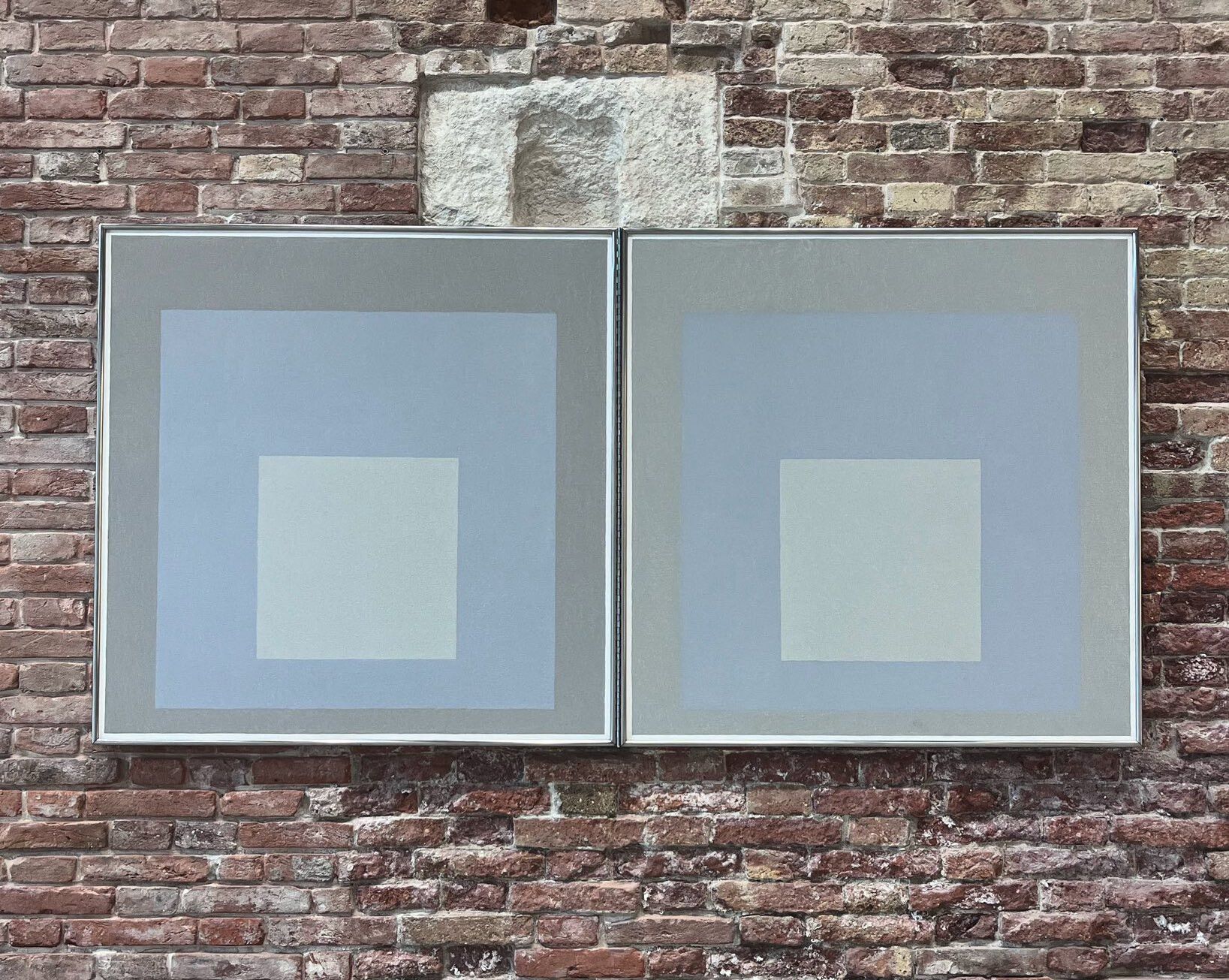 An Installation view, Josef Albers, Study for Homage to the Square: Despite Mist, 1967–1968 in the exhibition Icônes, Palazzo Grassi – Punta della Dogana, Venice, Italy, dated 2023