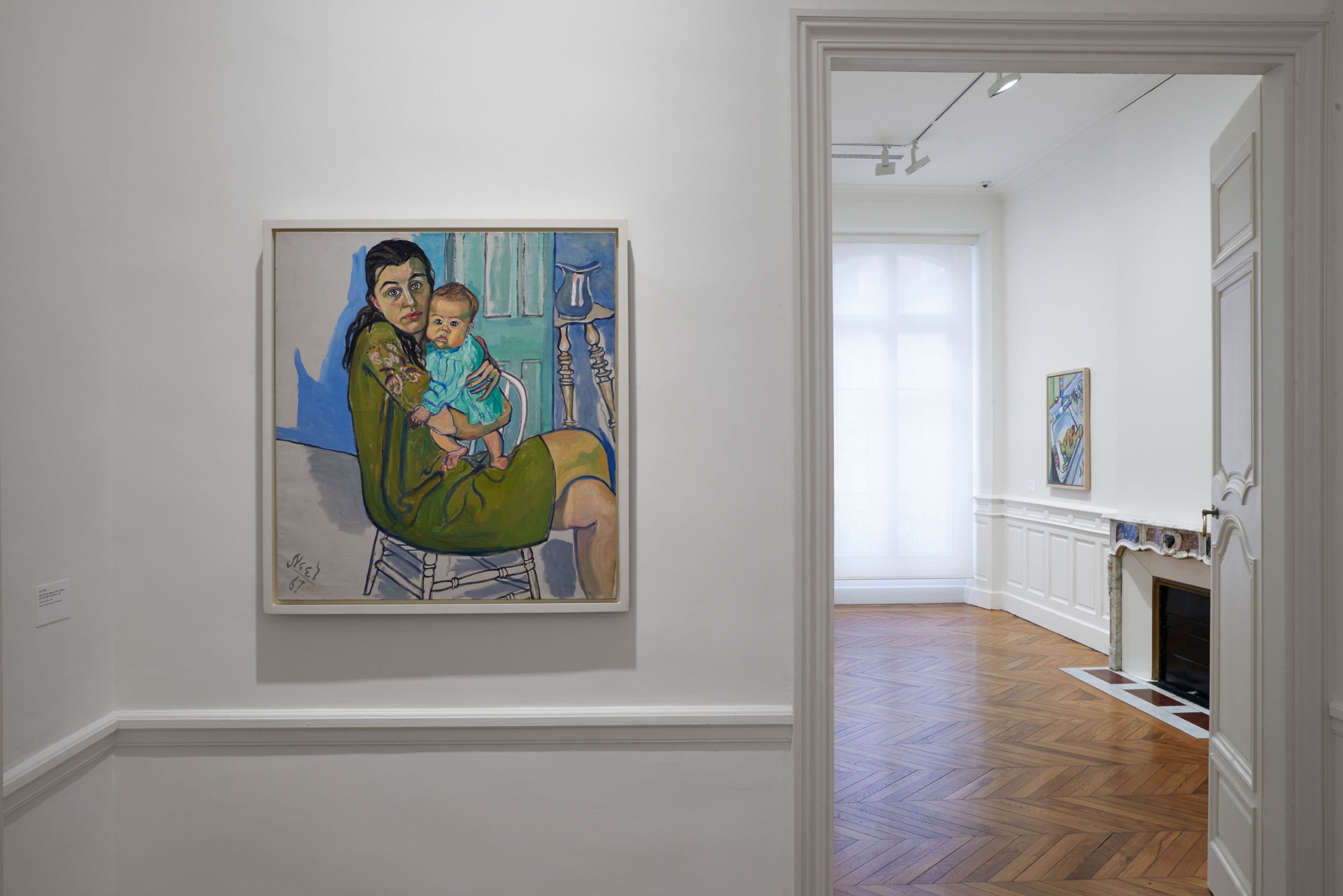 Installation view of¬†the exhibition Alice Neel: Painter of Modern Life,¬†at the¬†Fondation Vincent van Gogh in Arles, France, dated 2017.