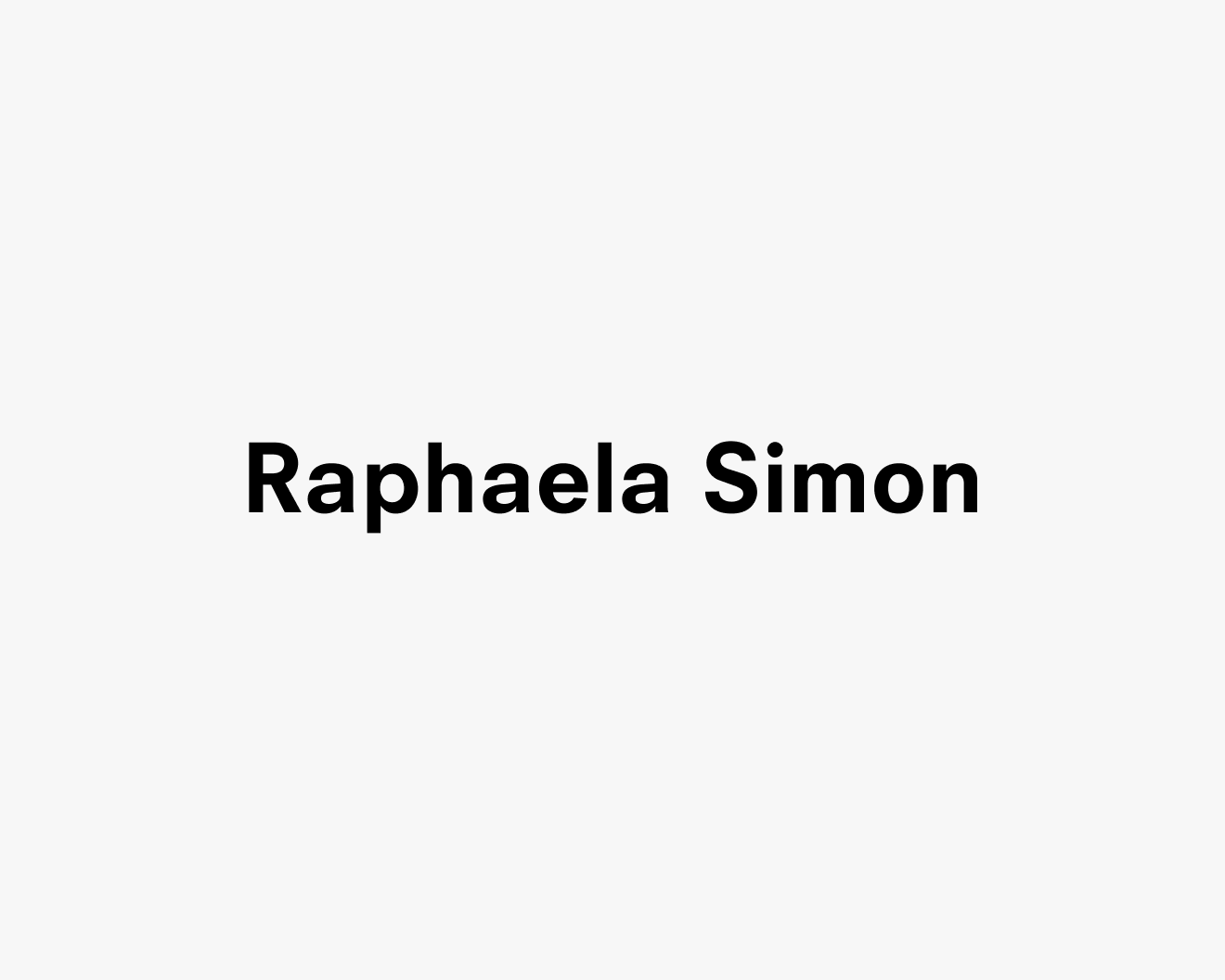 A text description that reads Raphaela Simon
