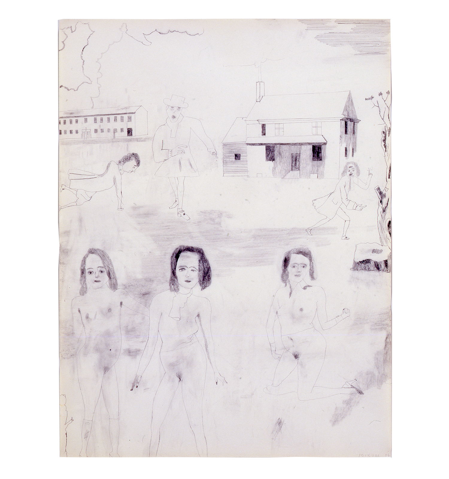 A drawing by Jockum Nordstrom, titled Så Bär Dig Då Till, dated 2006.
