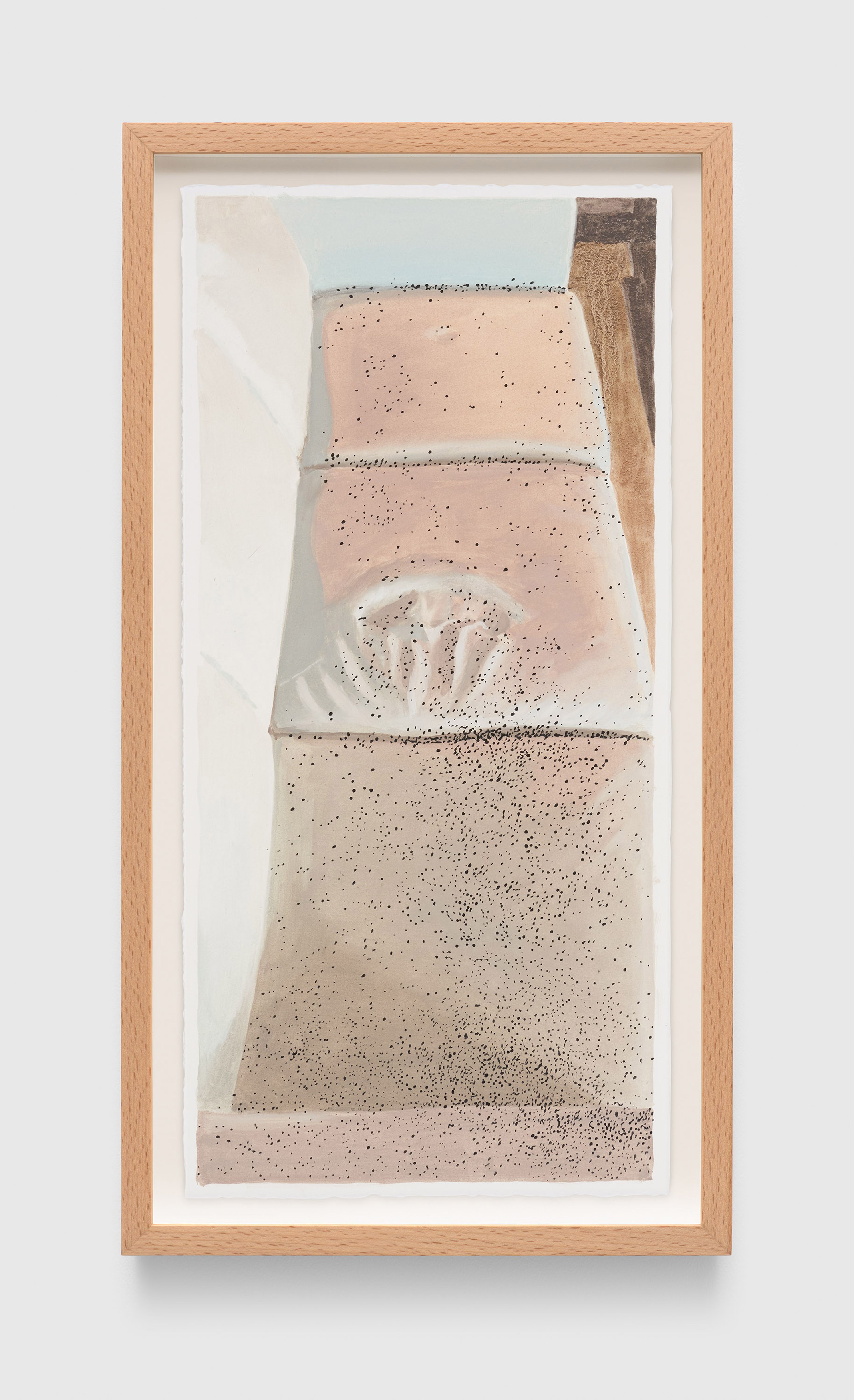 A work on paper by Nate Lowman, titled White Couch, dated 2025.