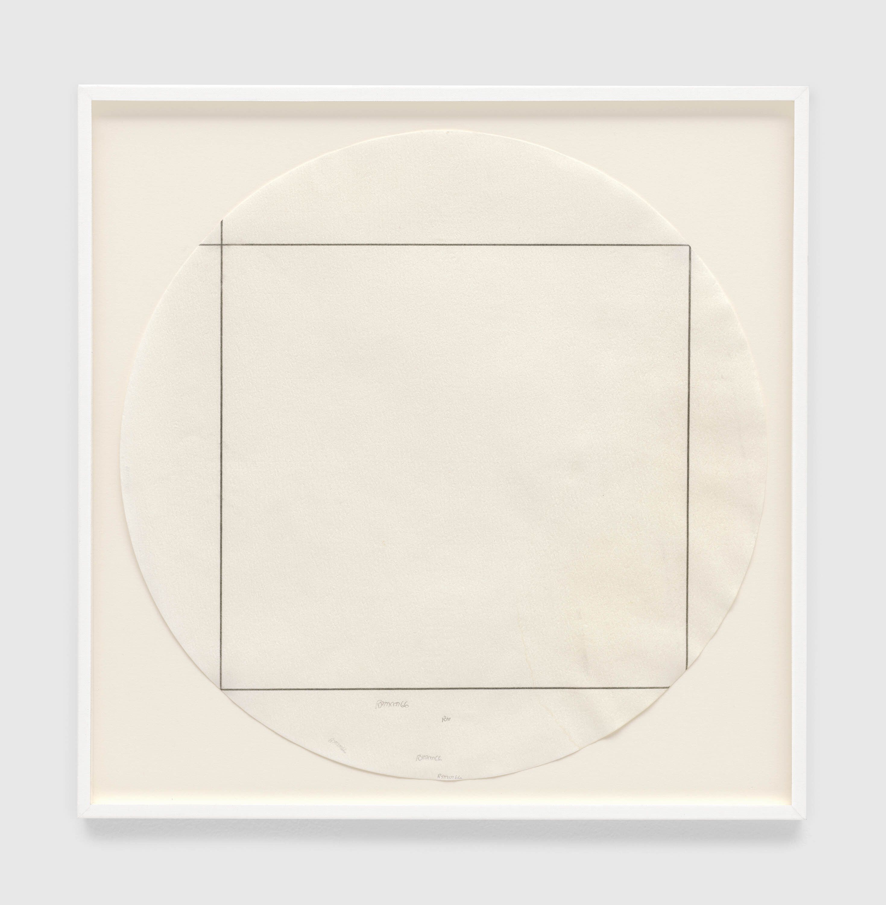 A work on paper by Robert Ryman, called Untitled, dated 1966.