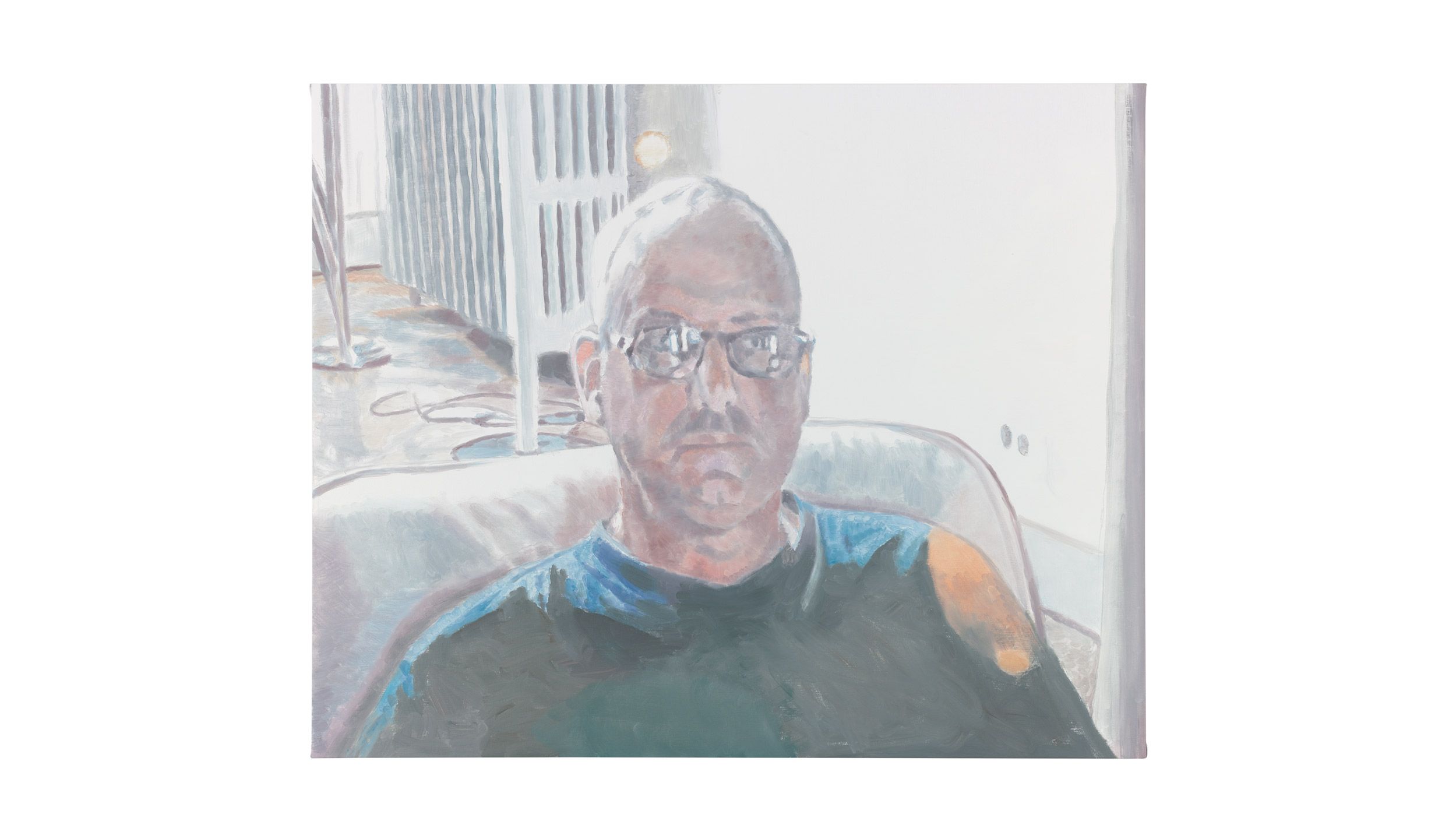 A detail from a painting by Luc Tuymans, titled Me, dated 2011