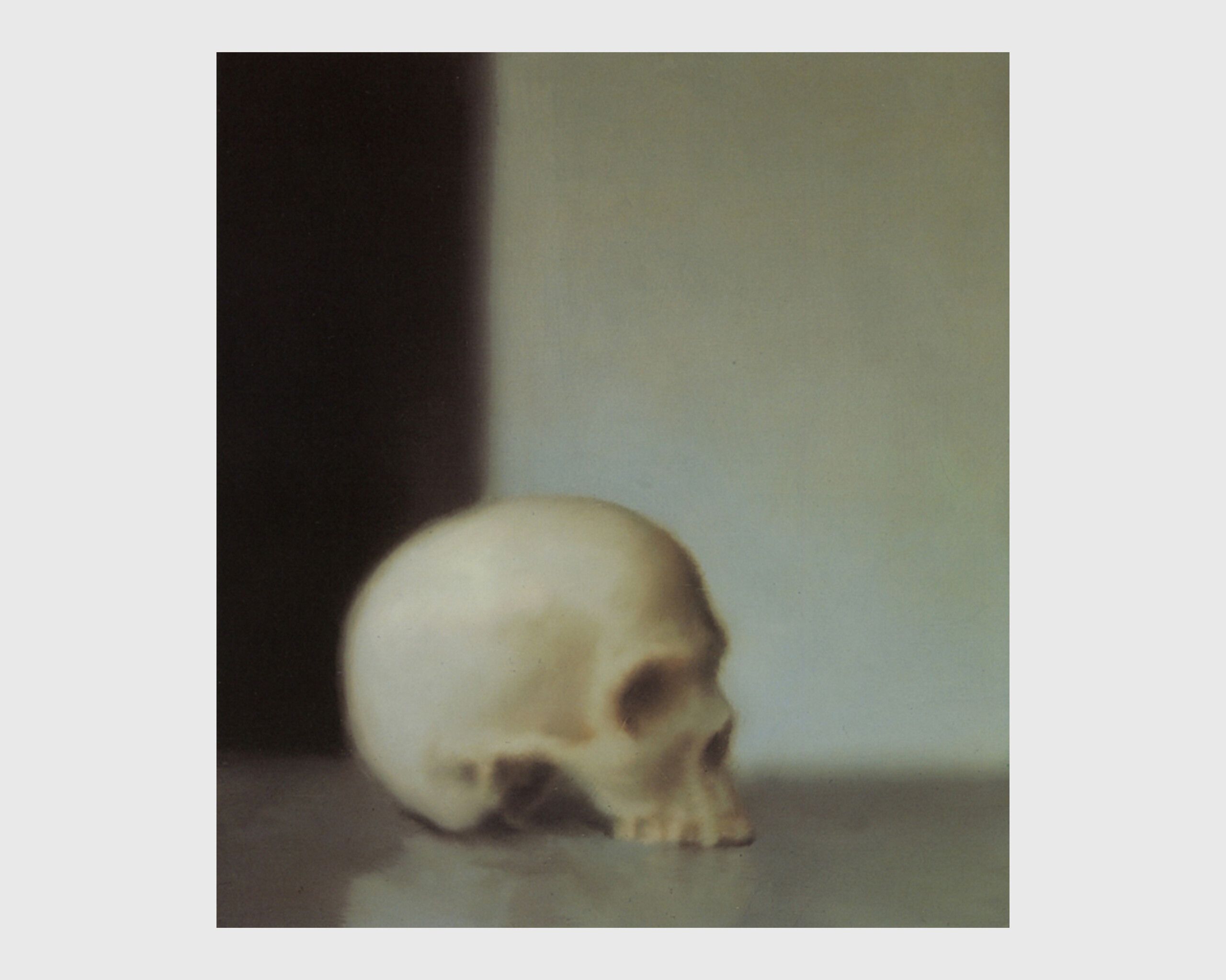 An artwork by Gerhard Richter, titled Stilleben (Schädel) [Still Life (Skull)], dated 1983