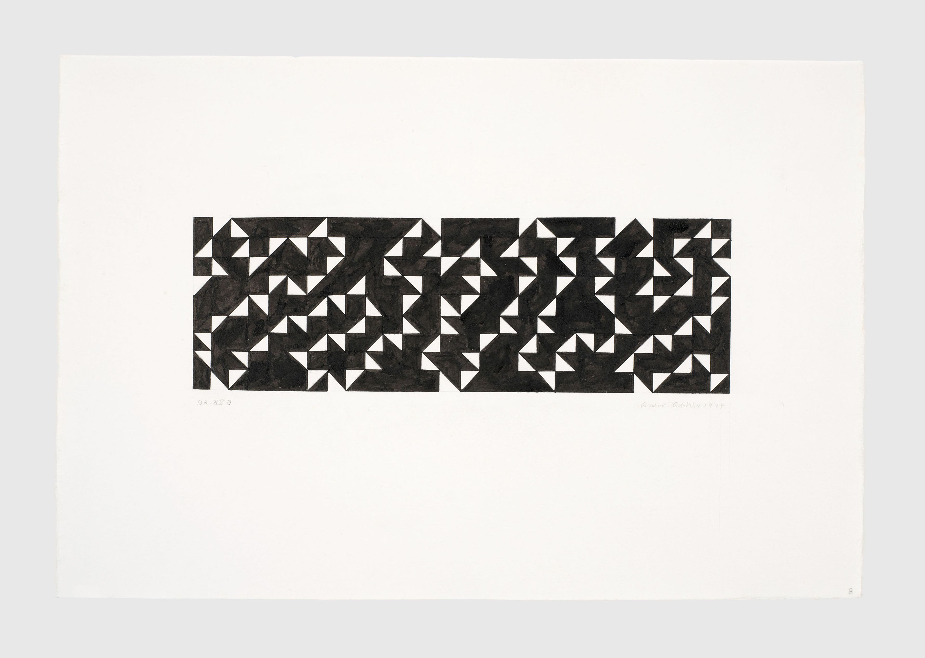 A drawing by Anni Albers, titled DR XV B, dated 1974.