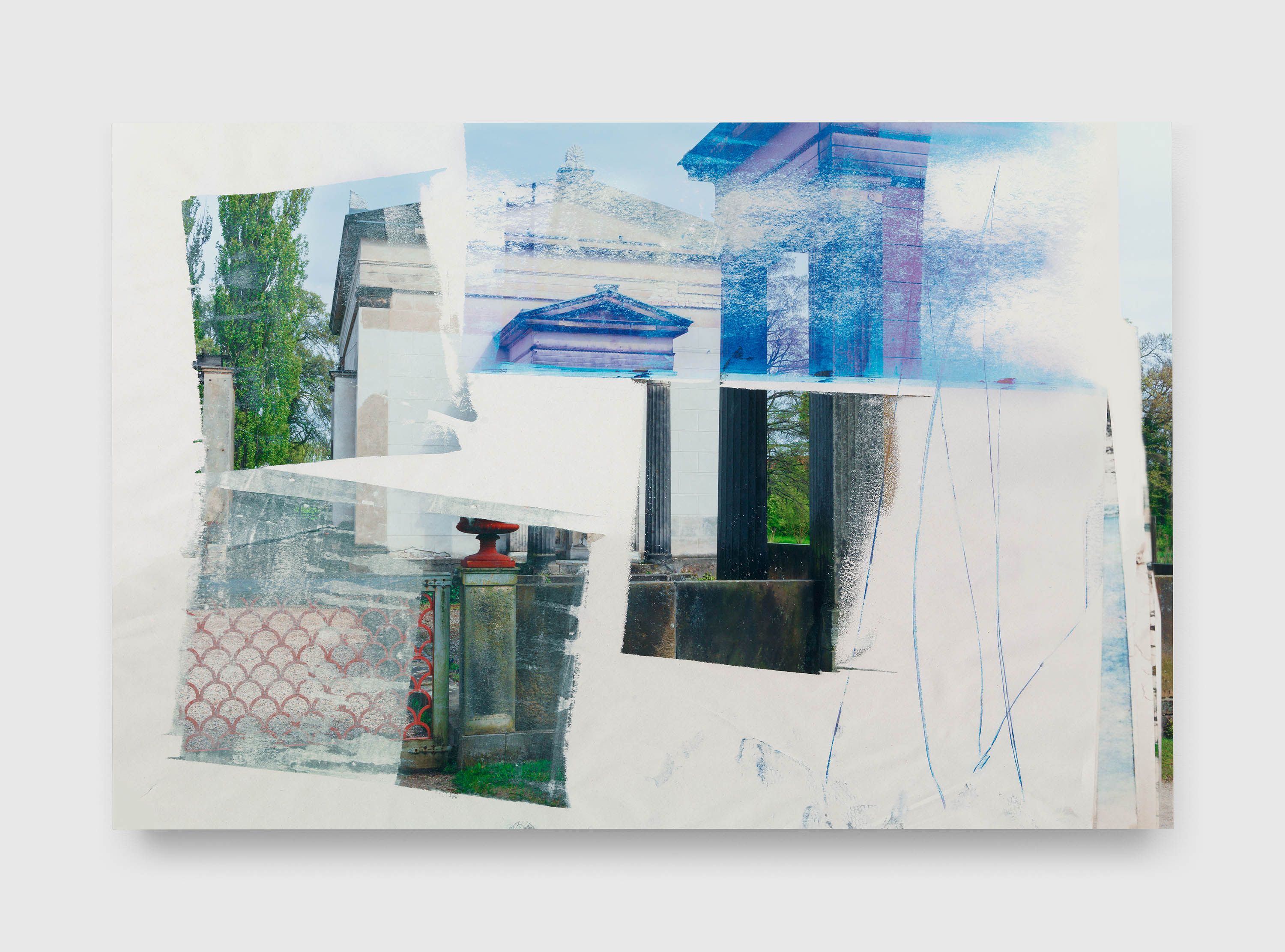 A photograph by James Welling, titled Tea Pavilion, dated in 2017 and 2022.