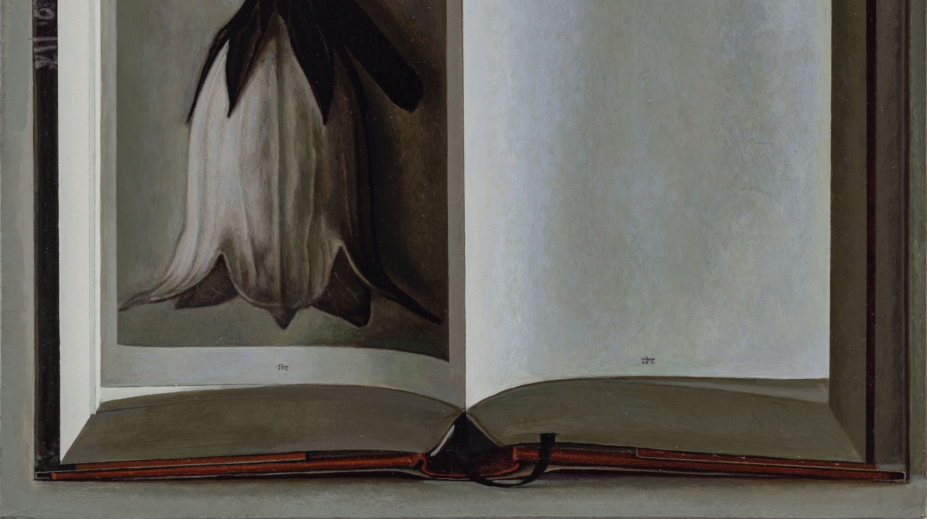 A painting by Liu Ye, titled Book Painting No. 21 (Karl Blossfeldt, The Complete Published Work, Taschen GMBH, 2017), dated 2018