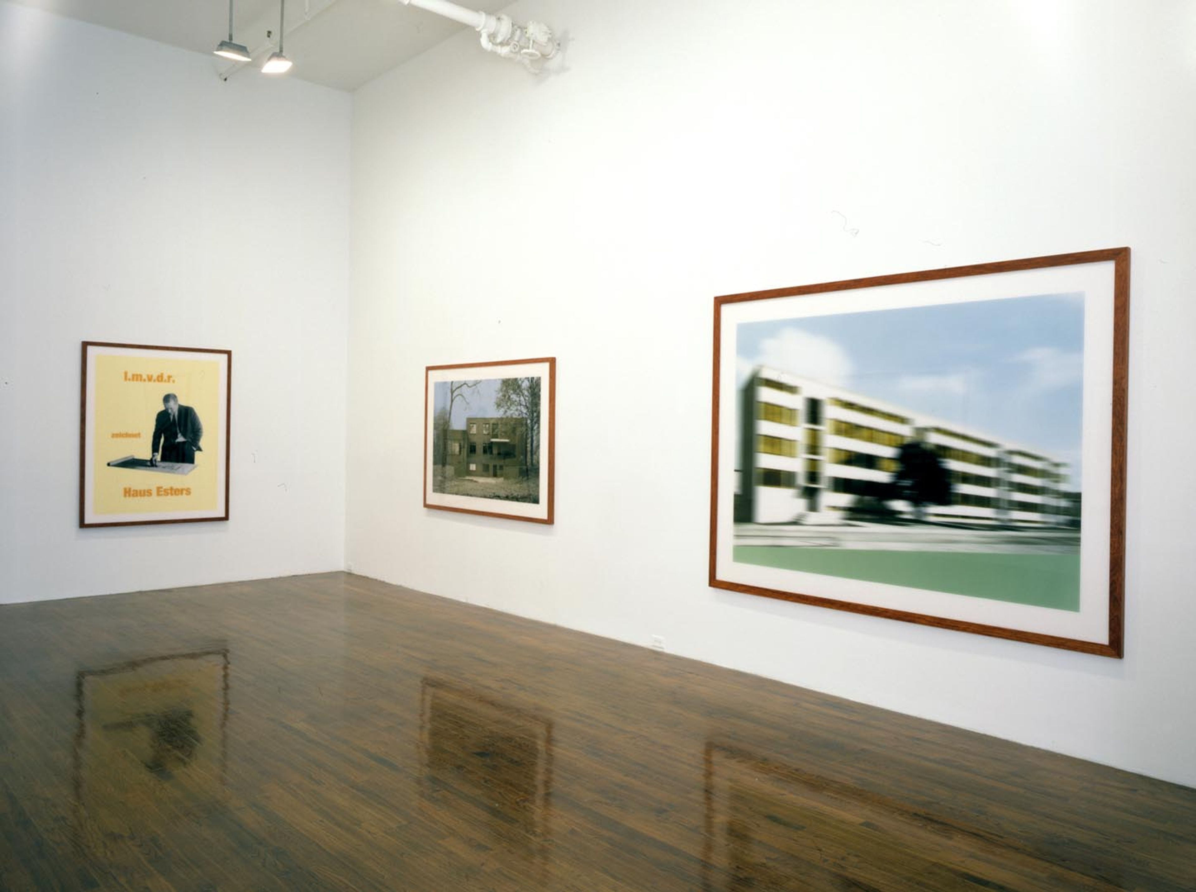 An installation view of the exhibition Thomas Ruff: l.m.v.d.r., at David Zwirner New York, dated 2001.