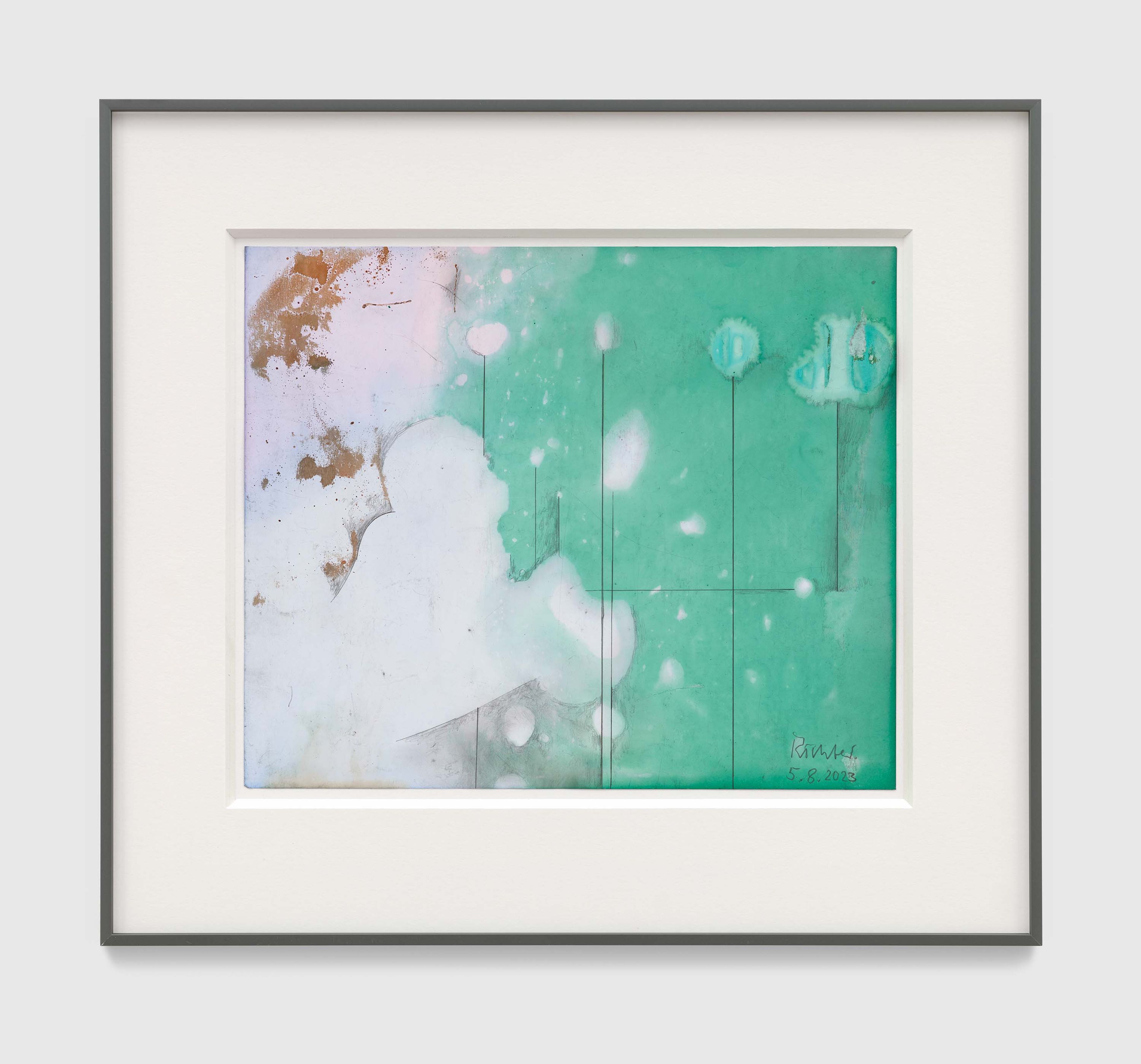 A drawing by Gerhard Richter, titled 5.8.2023, dated 2023.