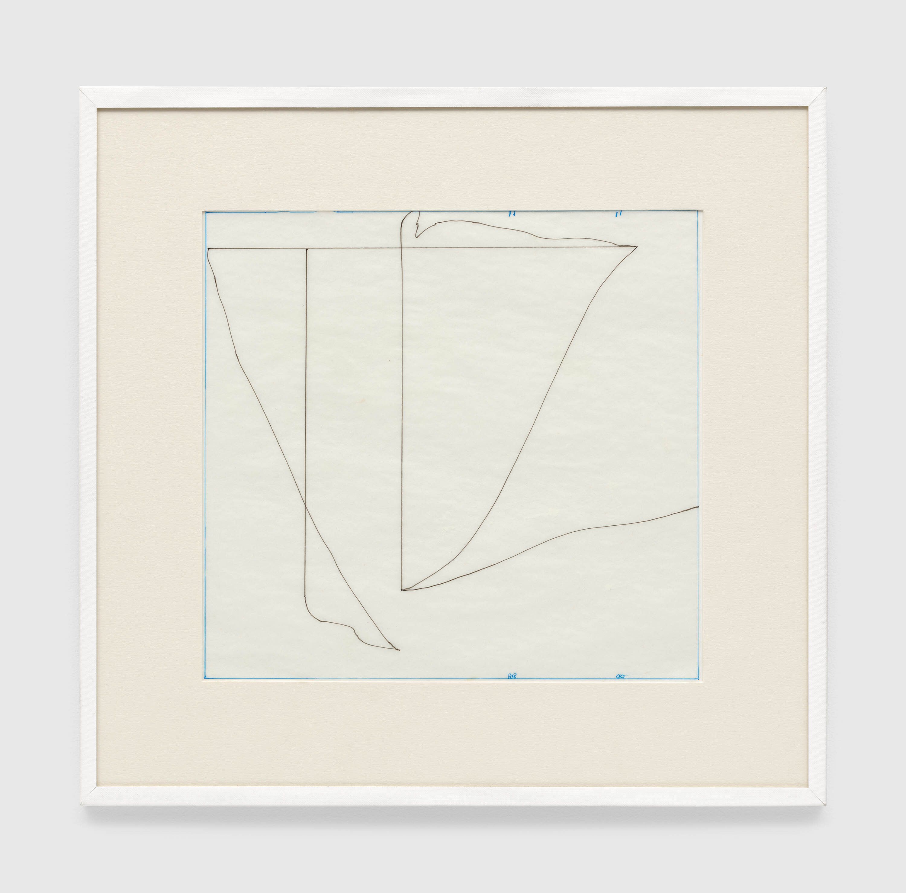 A work on paper by Robert Ryman, titled Untitled, dated 2000.