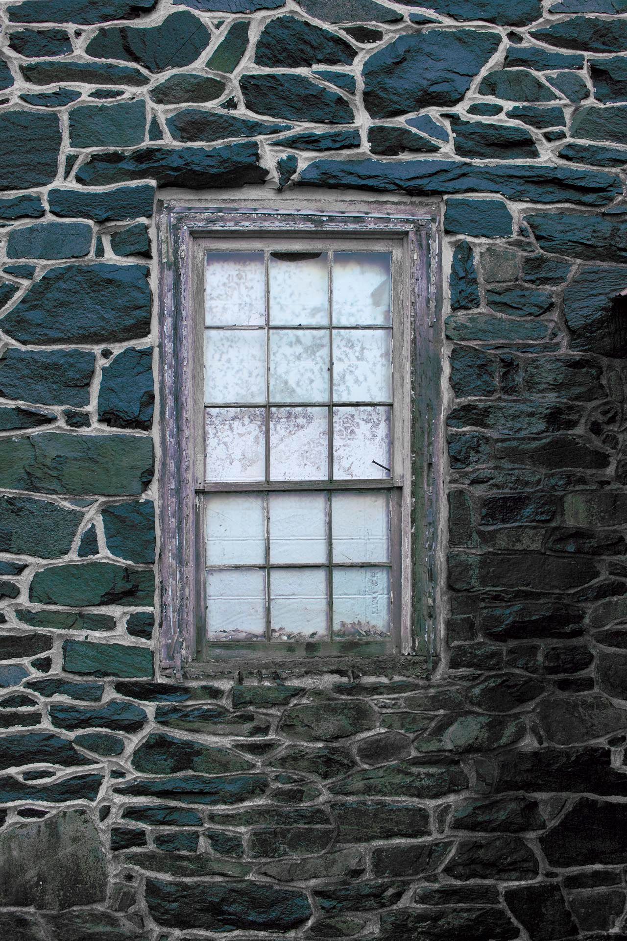 A photograph by James Welling, titled Dilworthtown Window, dated 2012. 