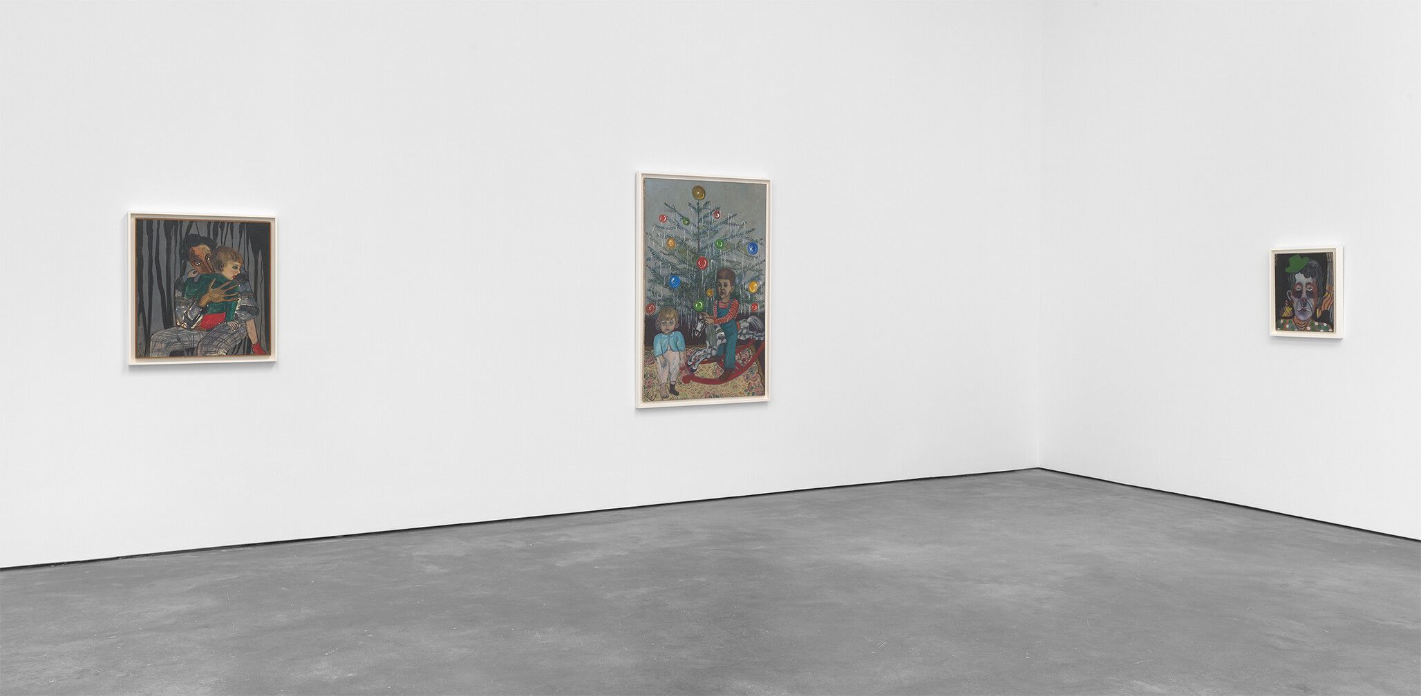 An installation view of an exhibition titled Alice Neel The Early Years at David Zwirner, New York, in 2021.
