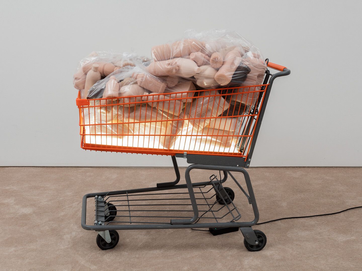 A sculpture by Josh Kline titled Desperation Dilation, dated 2016.