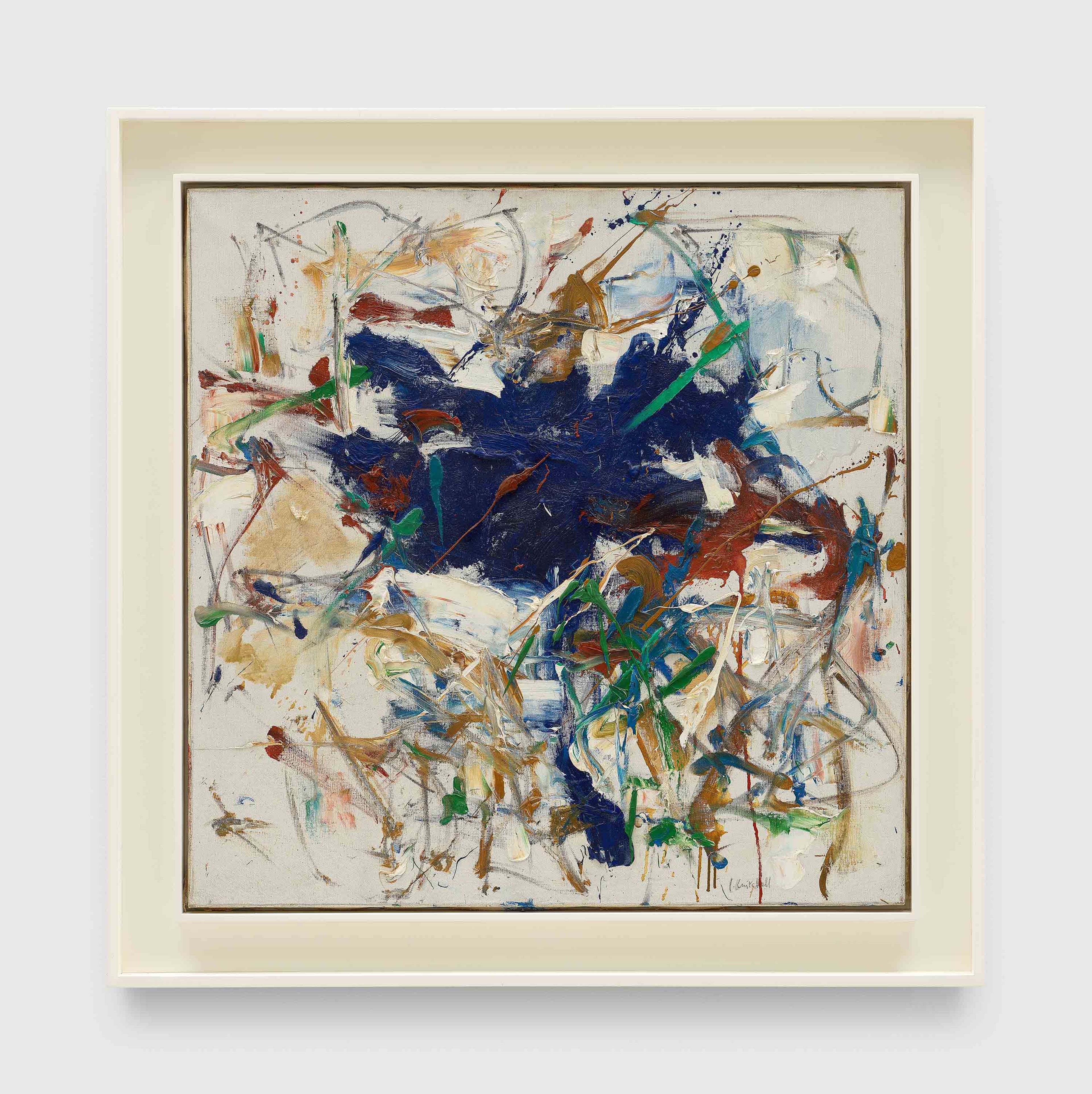 A painting by Joan Mitchell, titled Composition, dated 1962 to 1963.