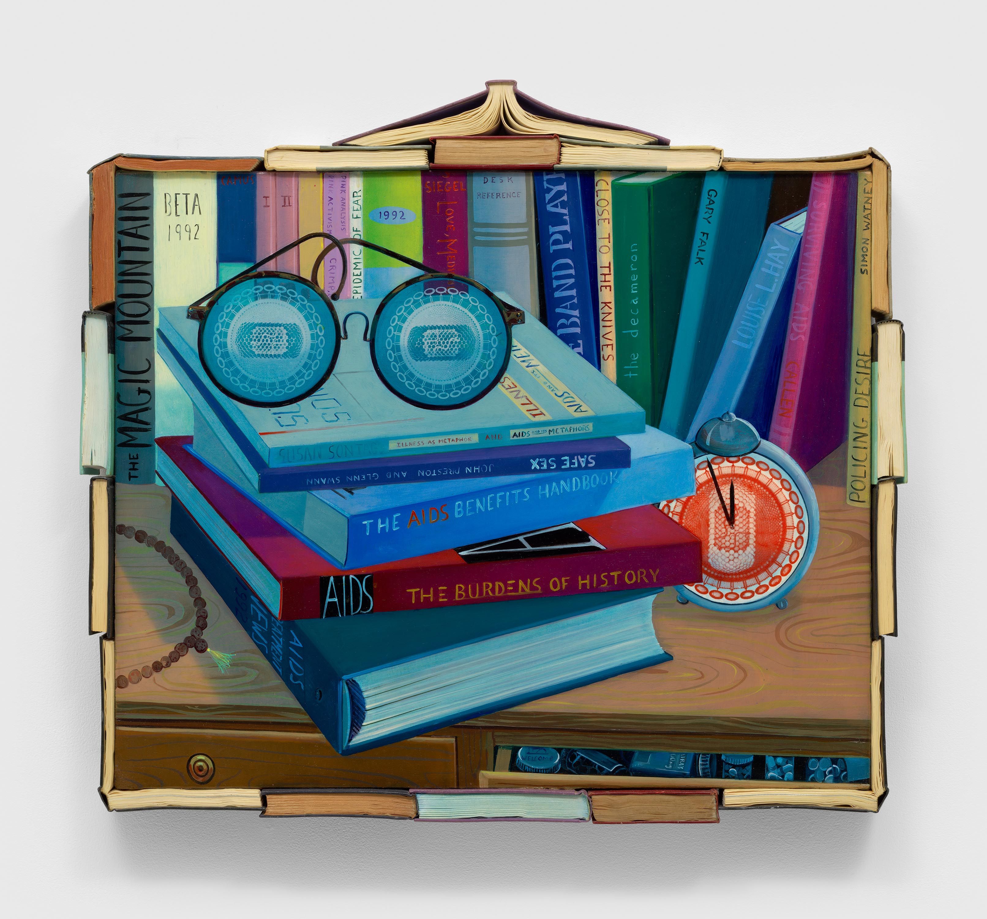 A painting by Frank Moore, titled Untitled, dated 1992.