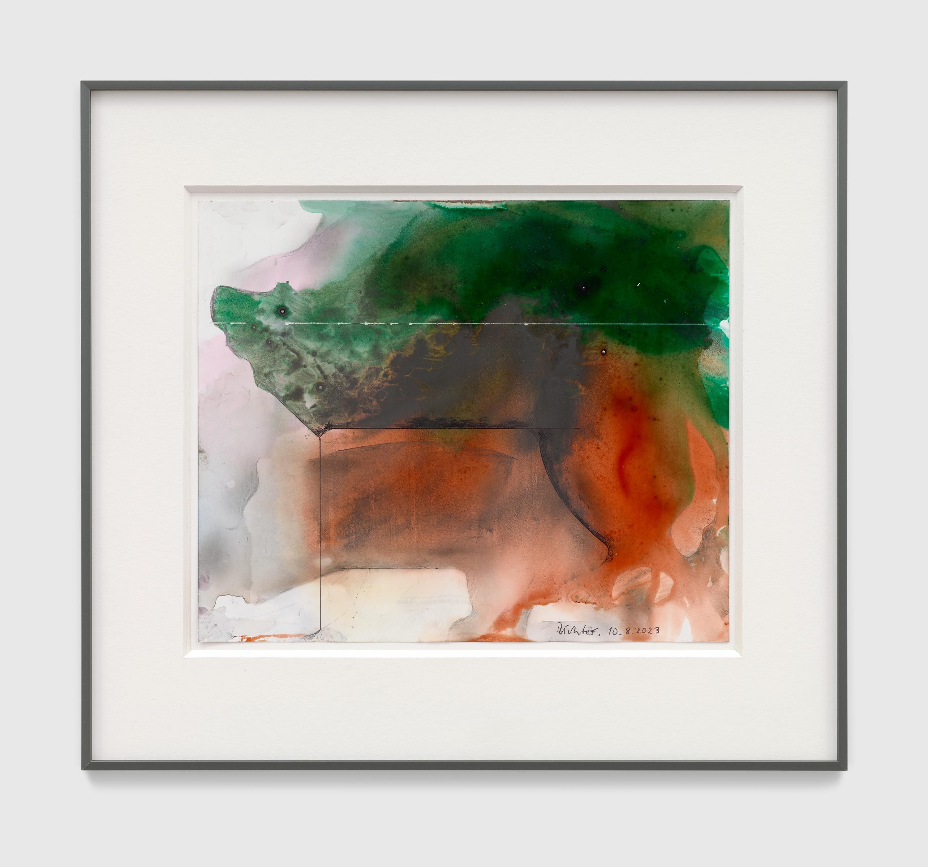 A drawing by Gerhard Richter, titled 10.8.2023, dated 2023.