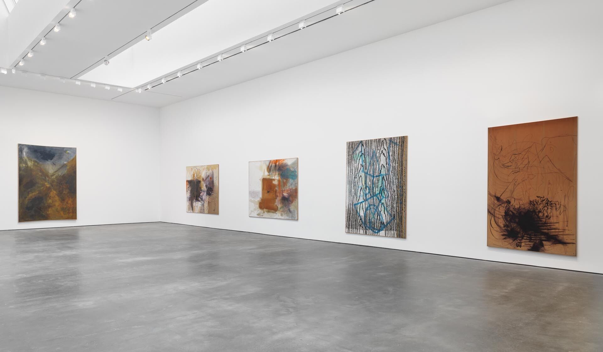 An installation view of the exhibition Sigmar Polke: Eine Winterreise, at David Zwirner New York, dated 2016.