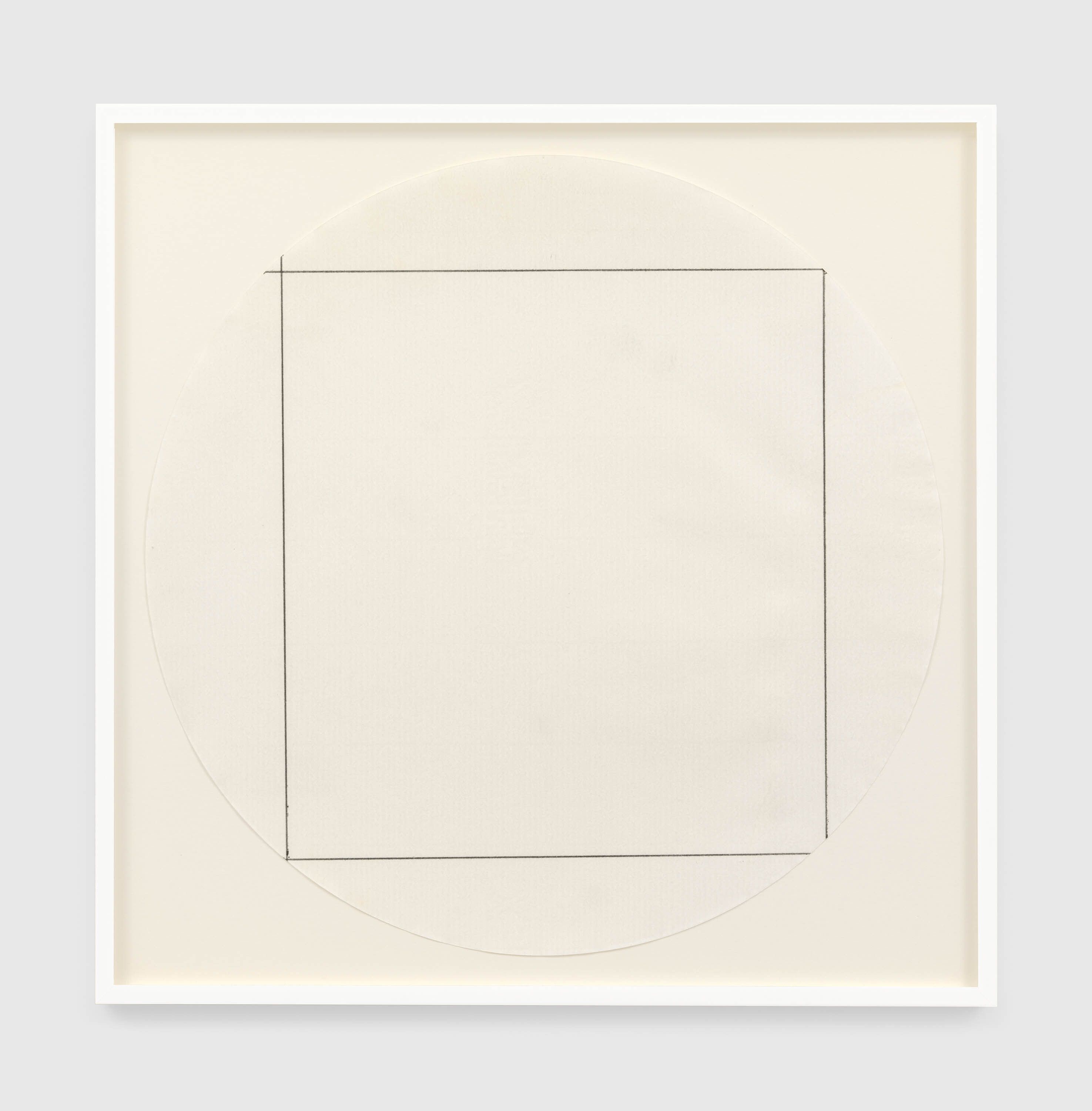 An untitled work on paper by Robert Ryman, dated 1966.
