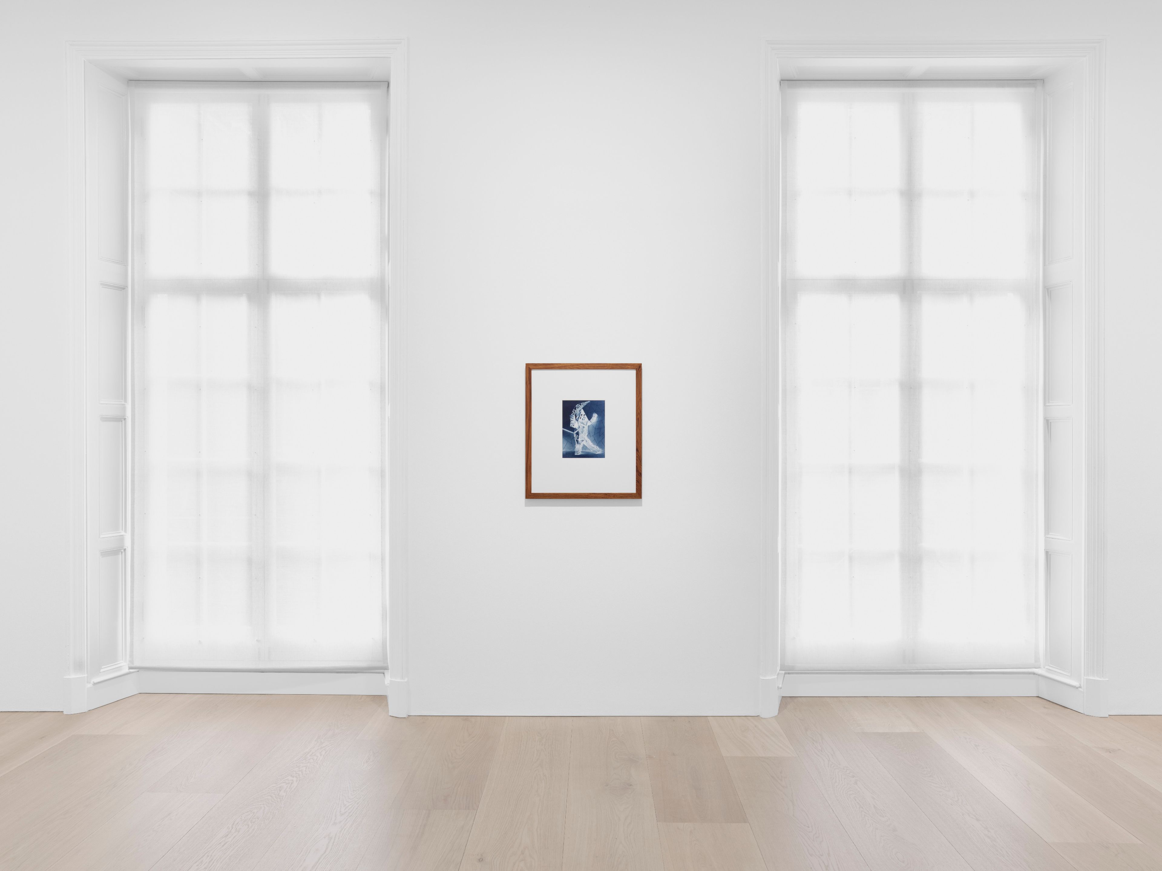 Installation view of the exhibition, Thomas Ruff: expériences lumineuses, at David Zwirner in London, dated 2025.