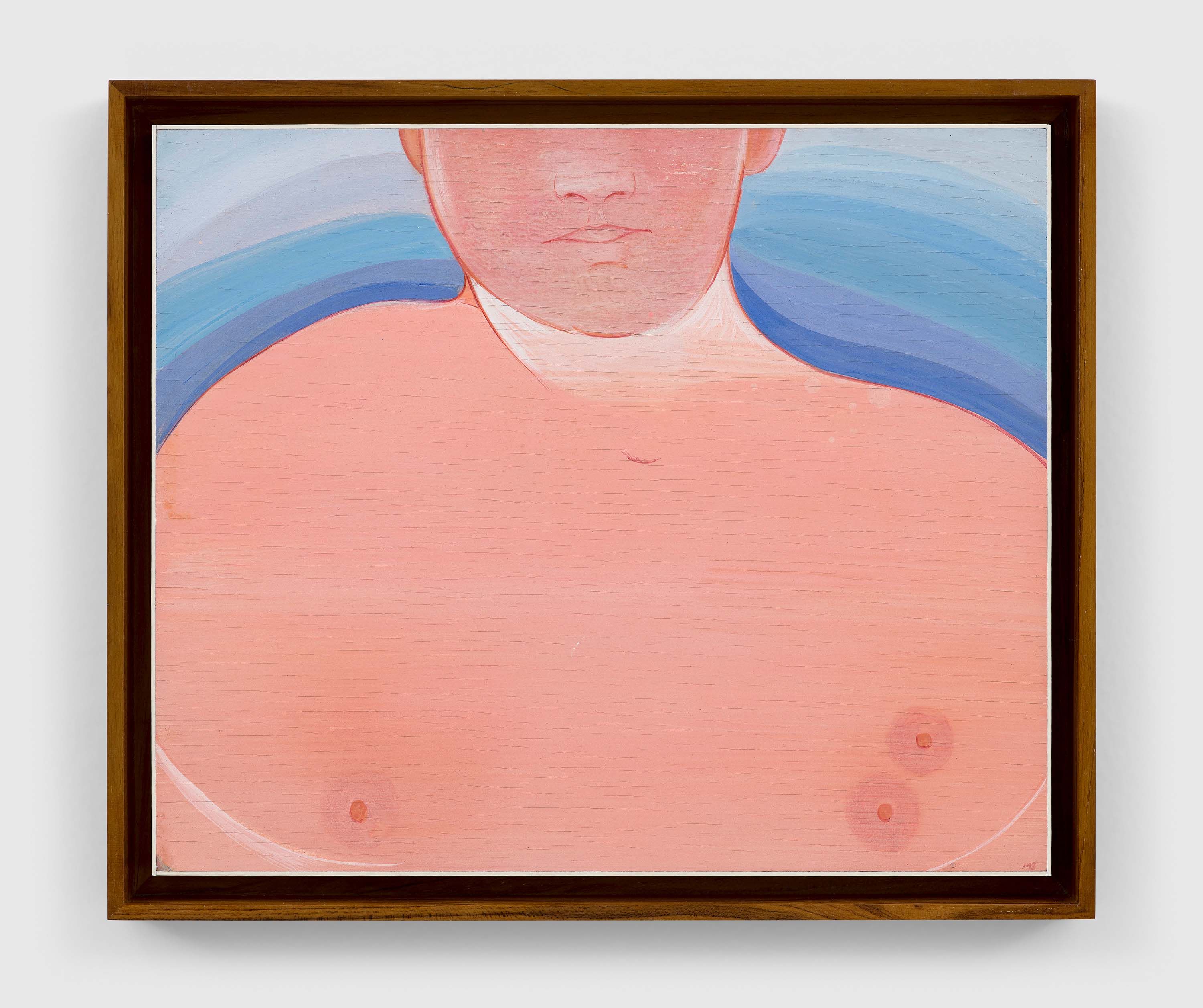 A casein on board painting by Mahesh Baliga, titled Figure I, dated 2022.