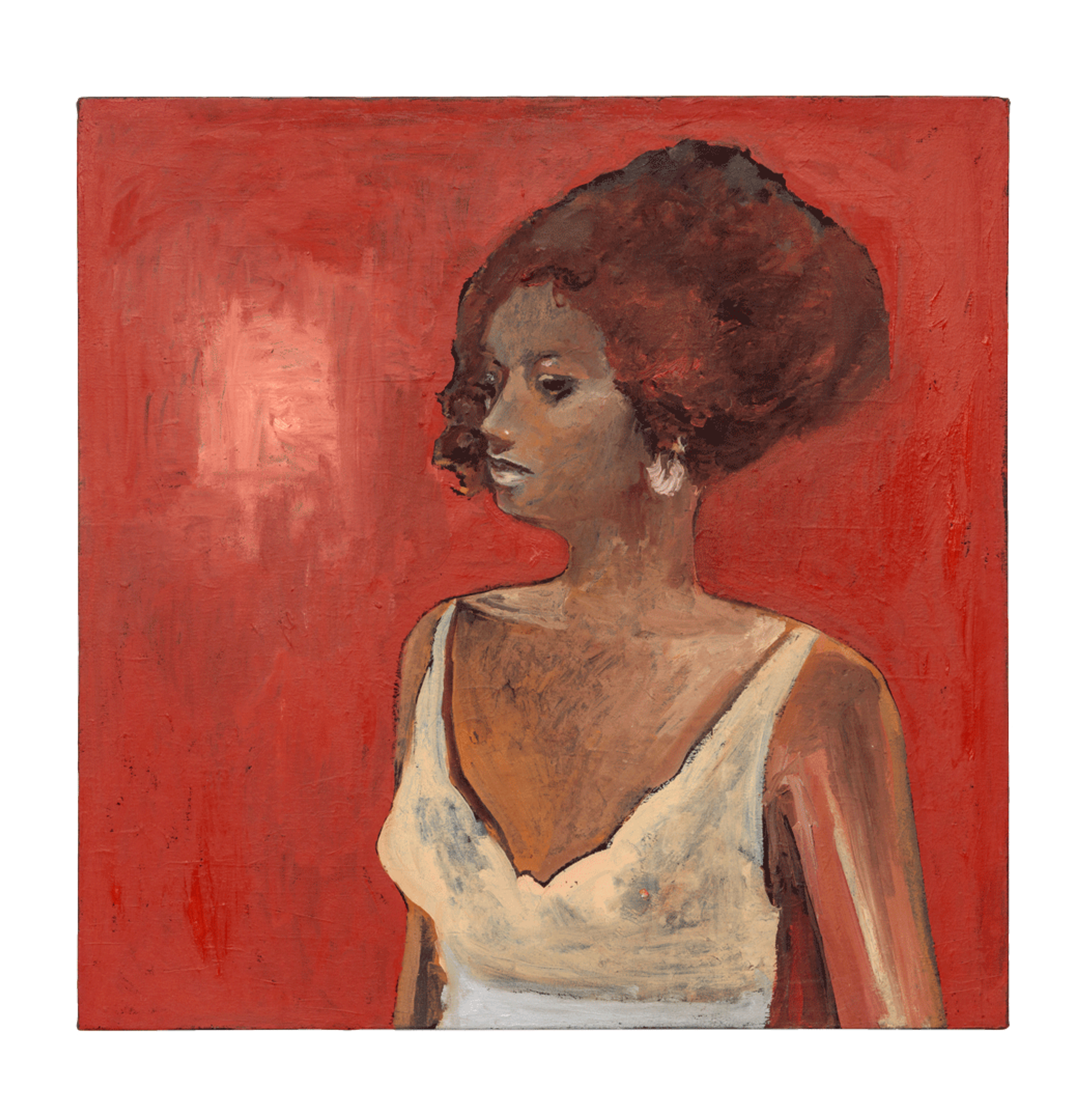 A painting by Noah Davis, titled Karon, dated 2008.