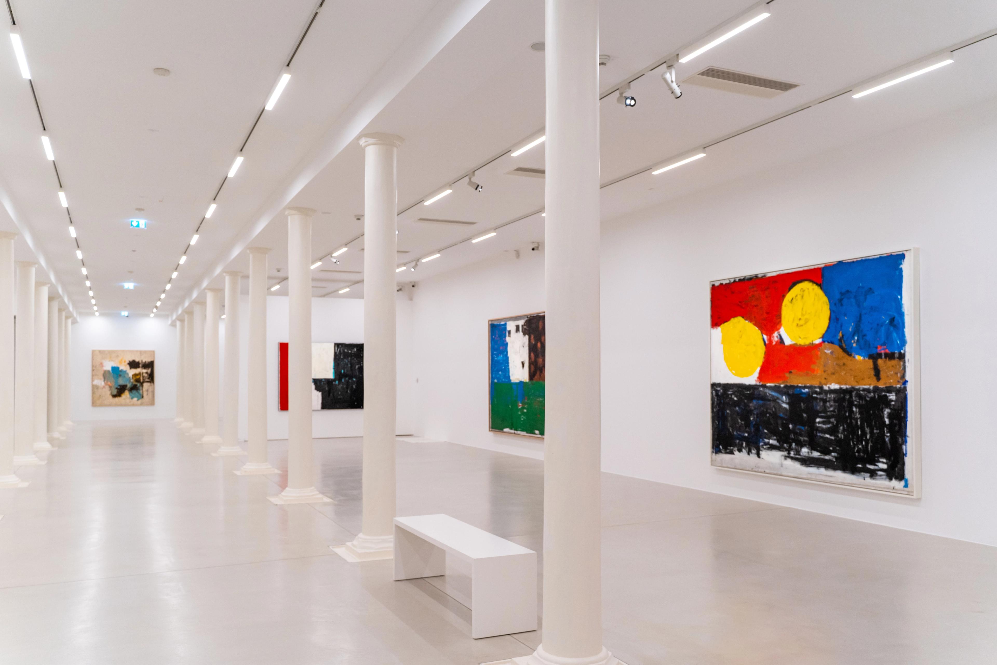 Installation view of the exhibition Joe Bradley at Kunsthalle Krems, located in Krems an der Donau, Austria, dated 2025.