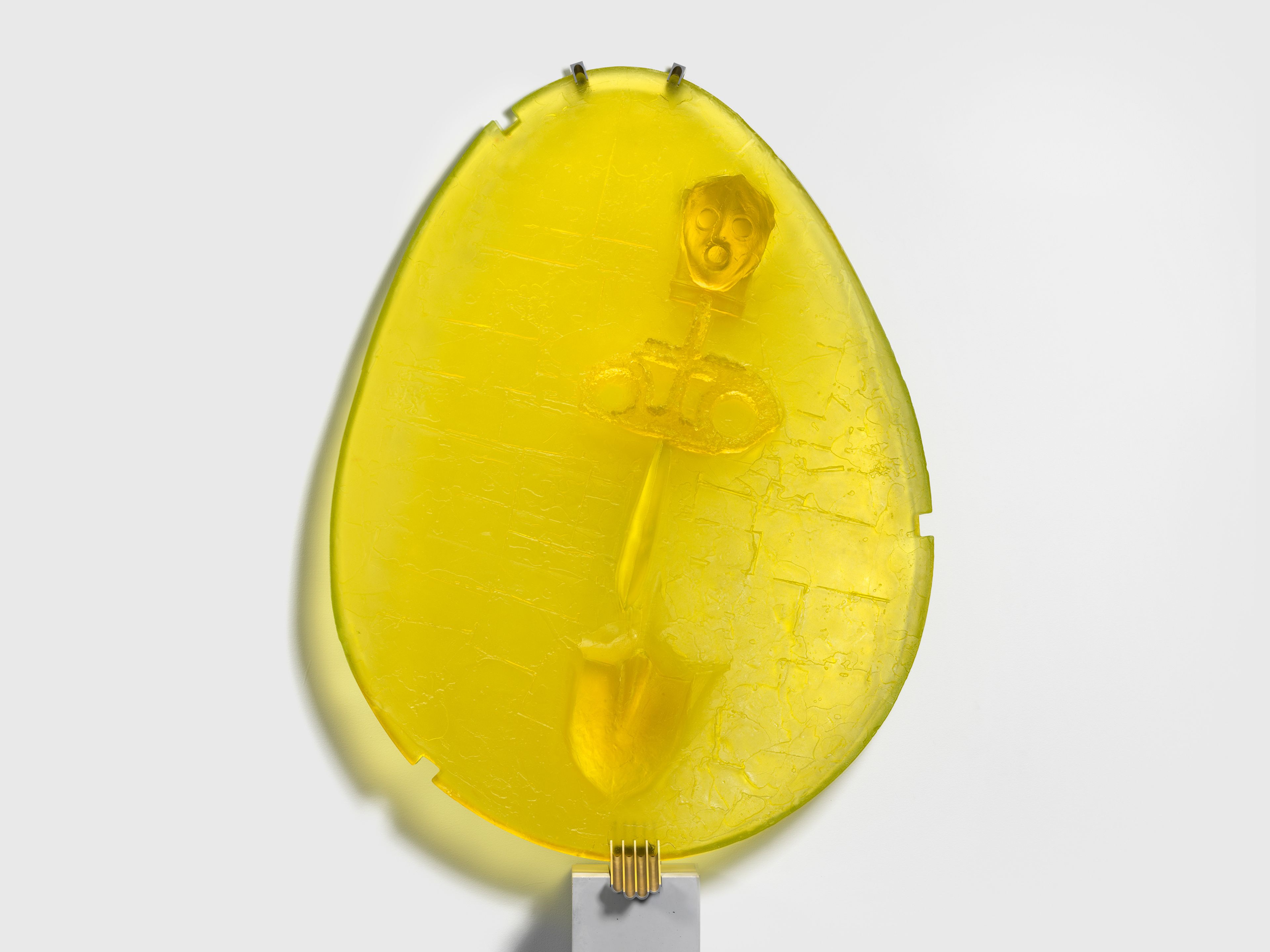 A sculpture by Andra Ursuta, titled Private Dancer (Uranium Yellow), dated 2025.