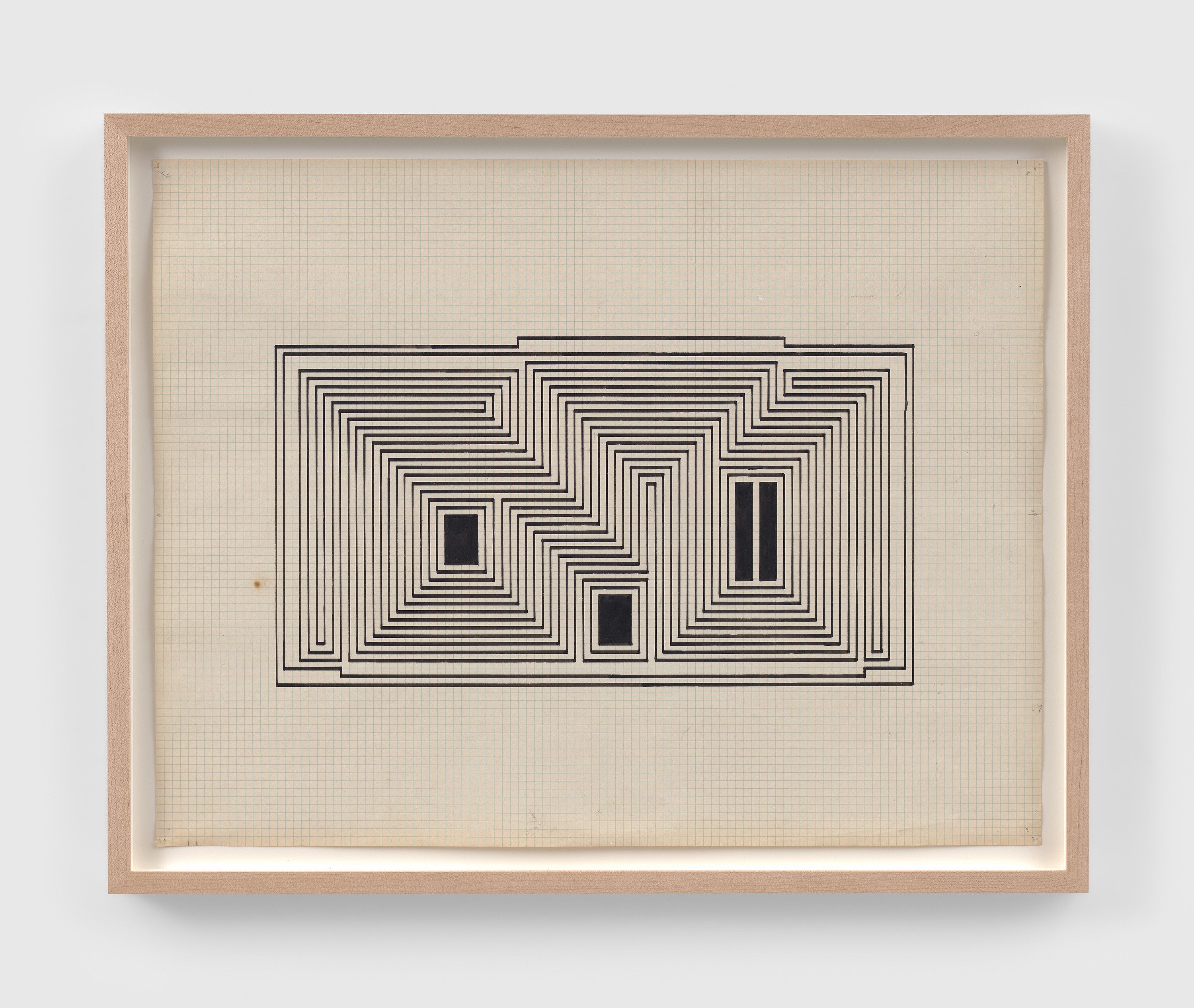 A drawing by Josef Albers, Study for Graphic Tectonic, circa 1942.