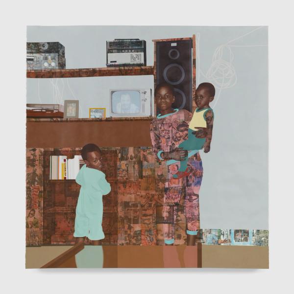 Njideka Akunyili Crosby — "The Beautyful Ones" Series #9
