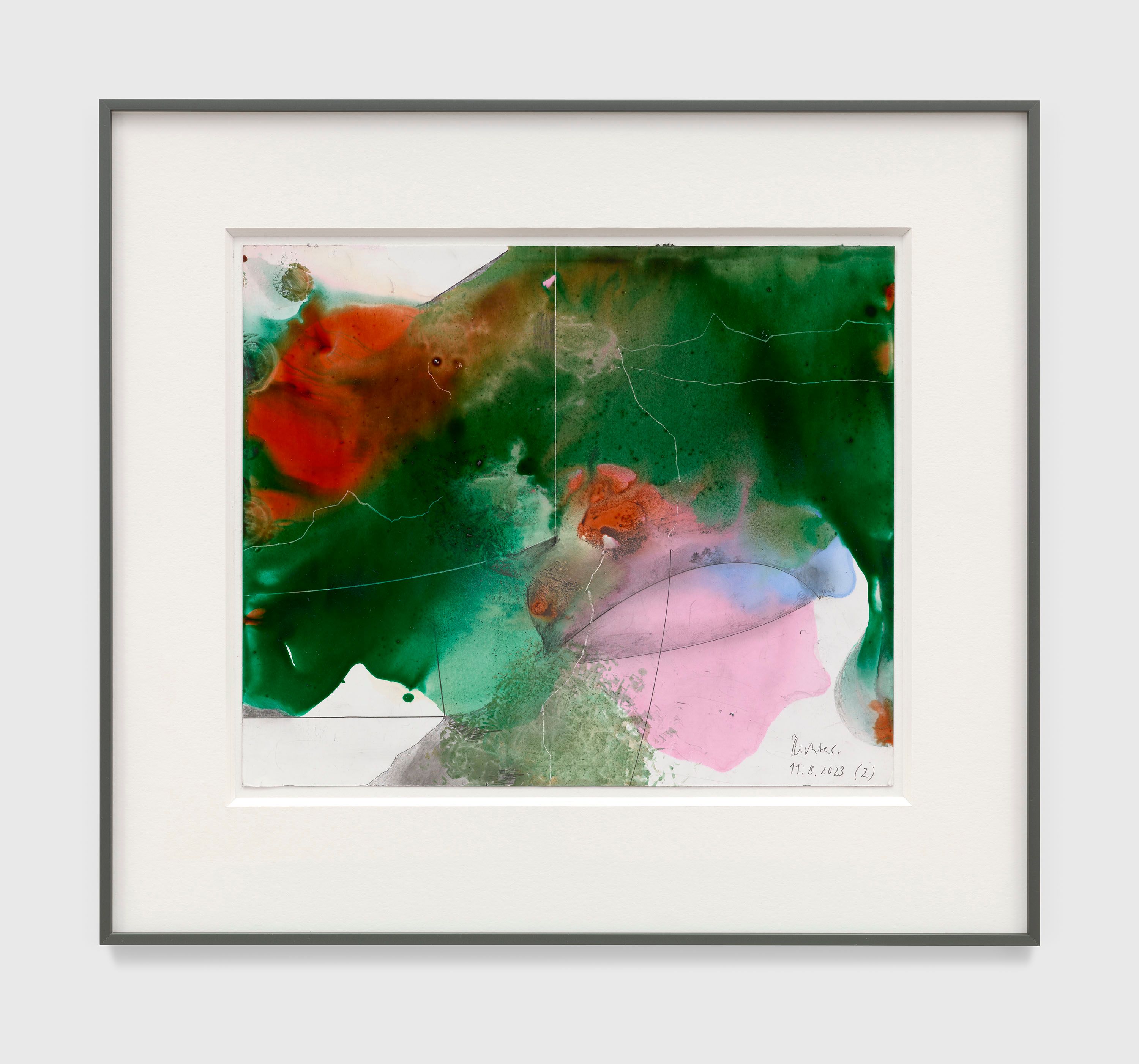 A drawing by Gerhard Richter, titled 11.8.2023 (2), dated 2023.
