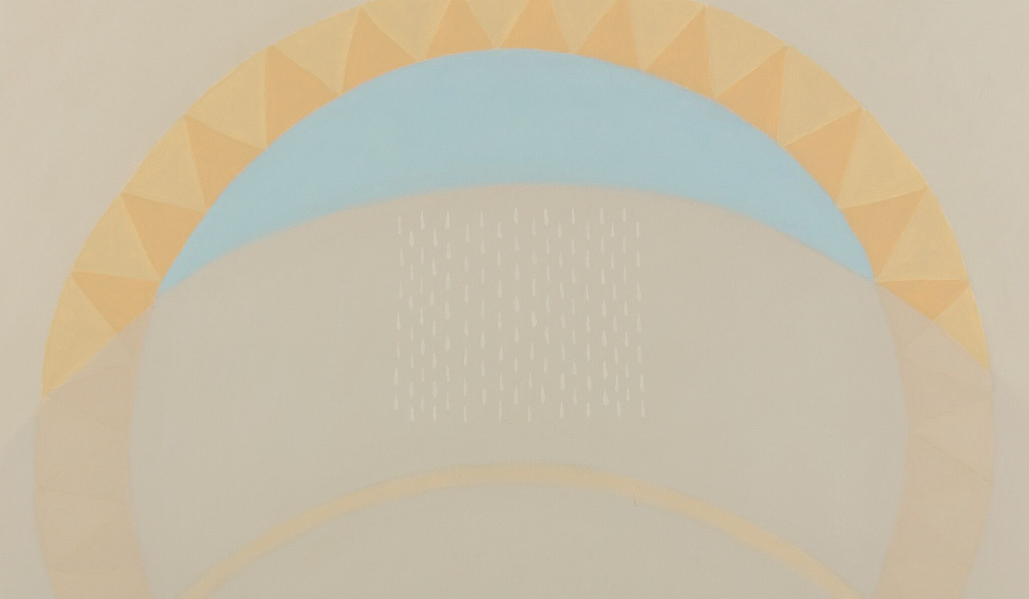 A detail of a painting by Lucas Arruda called Untitled (from the Deserto-Modelo series), dated 2020