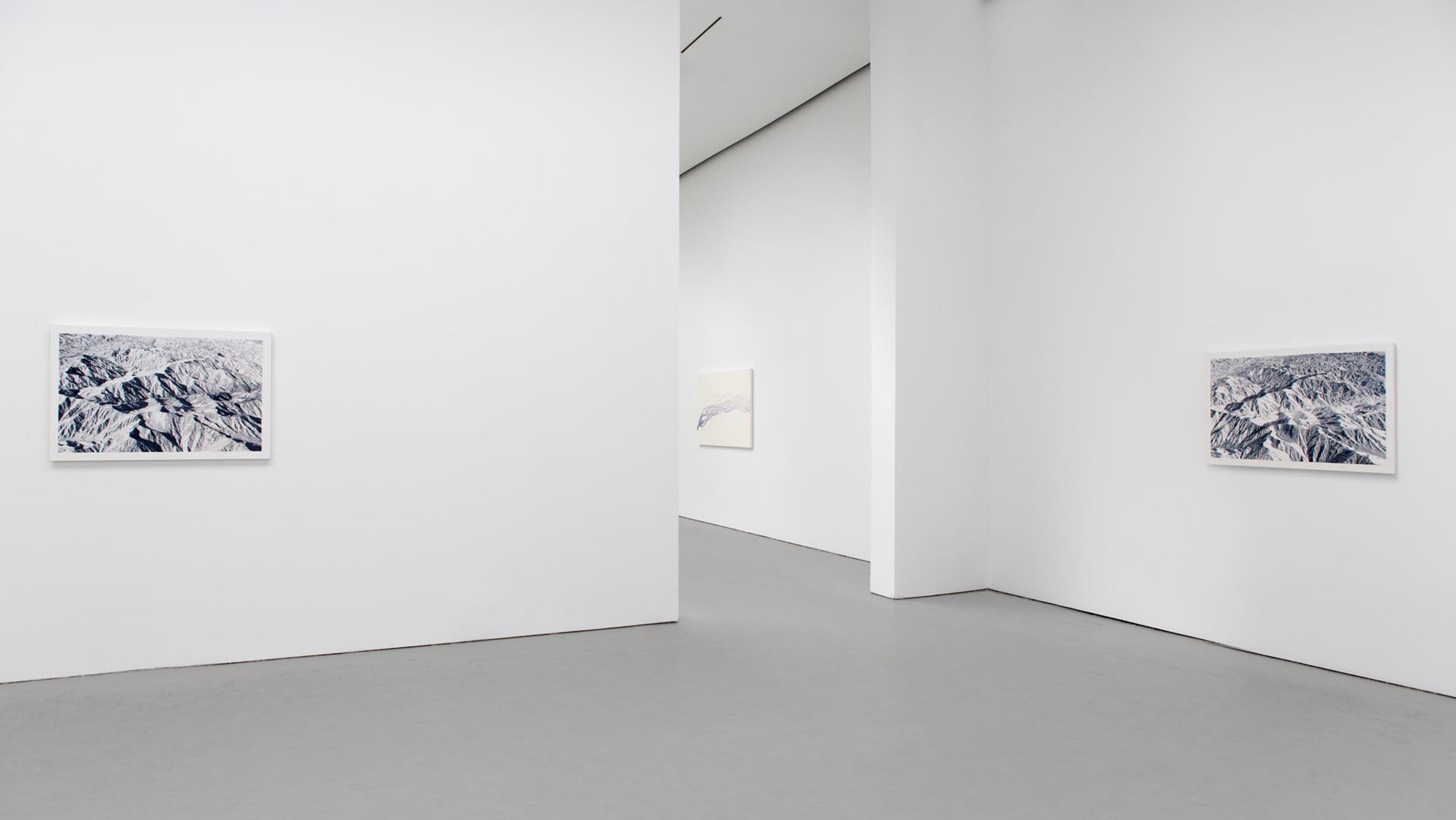 Installation view of the exhibition Toba Khedoori, at David Zwirner in New York, dated 2012.