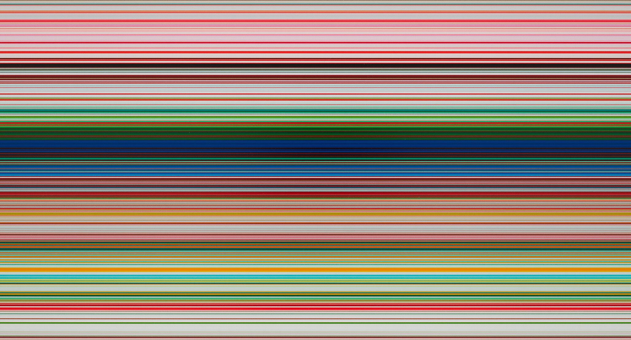 A detail of an artwork by Gerhard Richter, titled Strip, dated 2013/2016