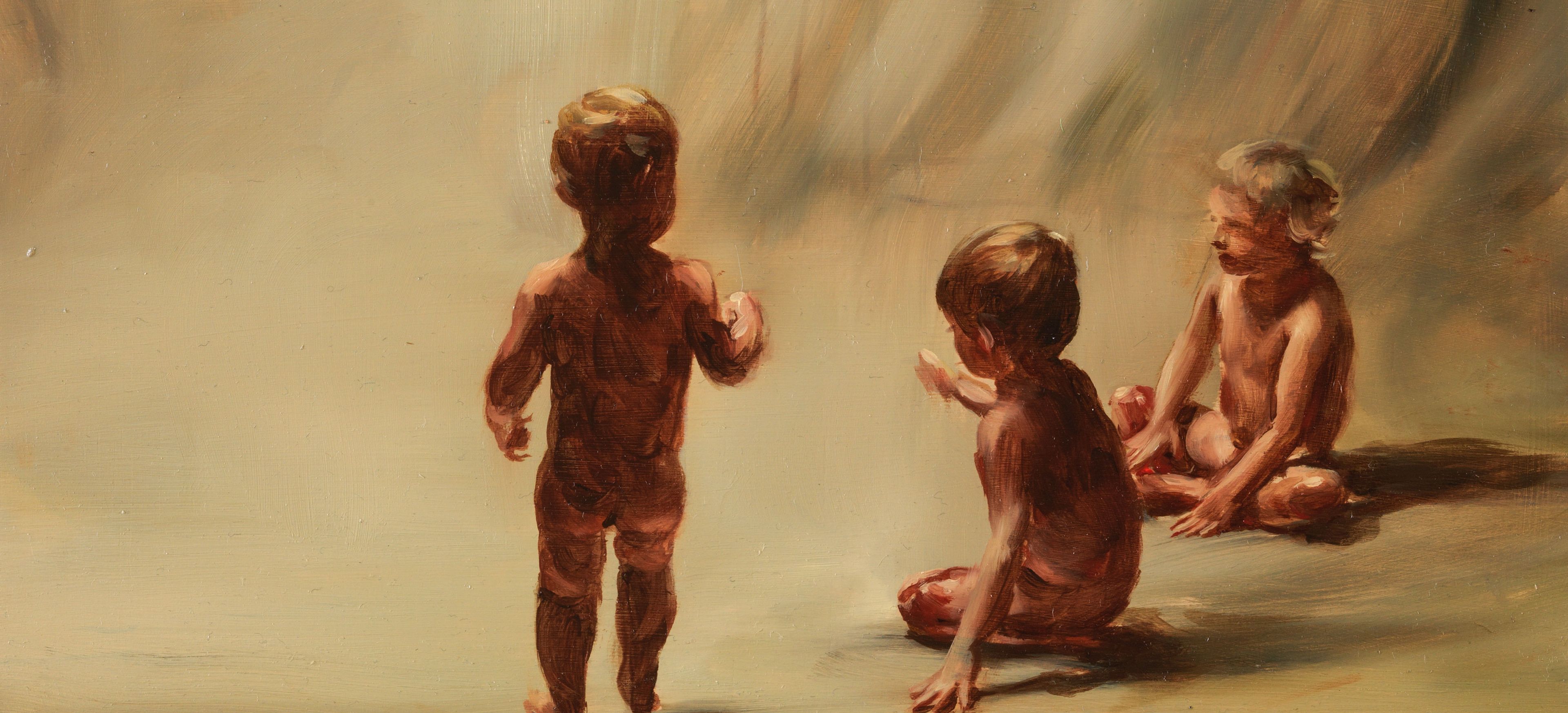 A painting by Michaël Borremans, titled Fire From the Sun, dated 2017.