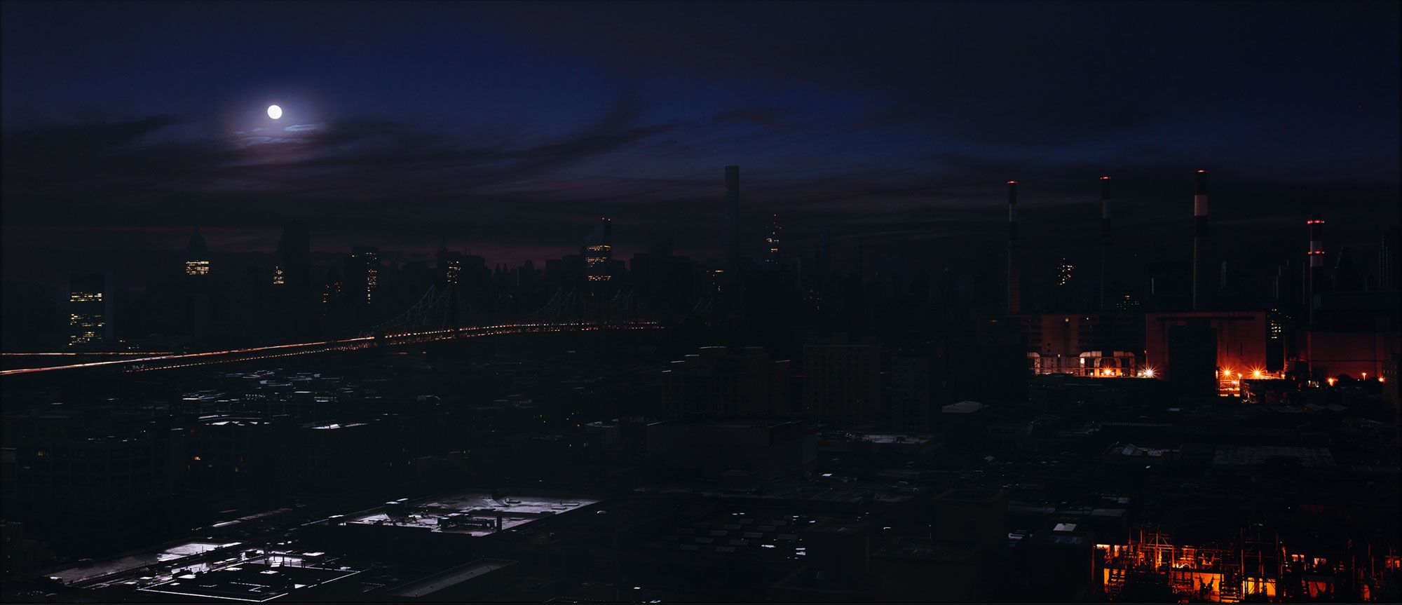 A photograph by Stan Douglas, titled Skyline, dated 2017.