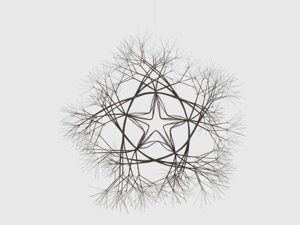 Ruth Asawa — Untitled (S.214, Hanging Tied-Wire, Double-Sided, Open-Center, Five-Branched Form Based on Nature)