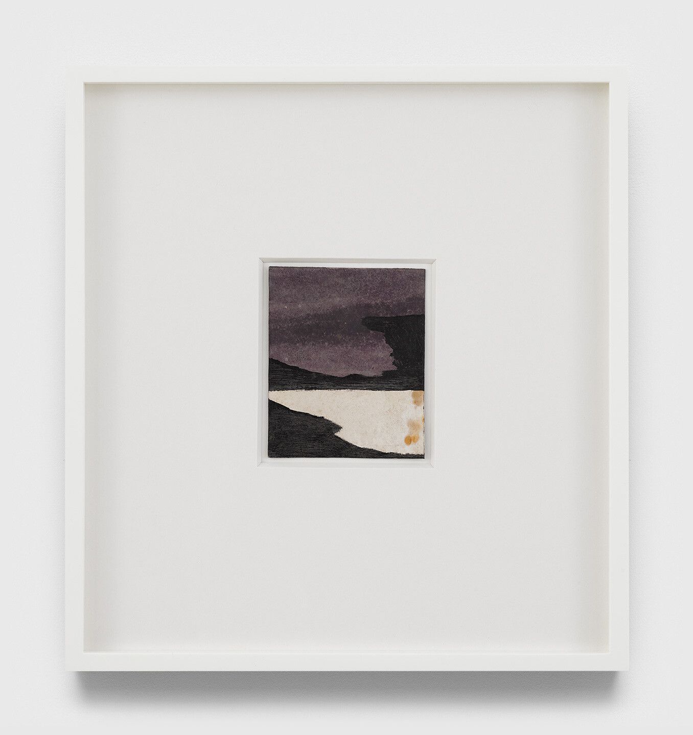 Frank Walter Untitled (Purple nocturne with white sea and black hills), n.d. Oil on Polaroid film cartridge box