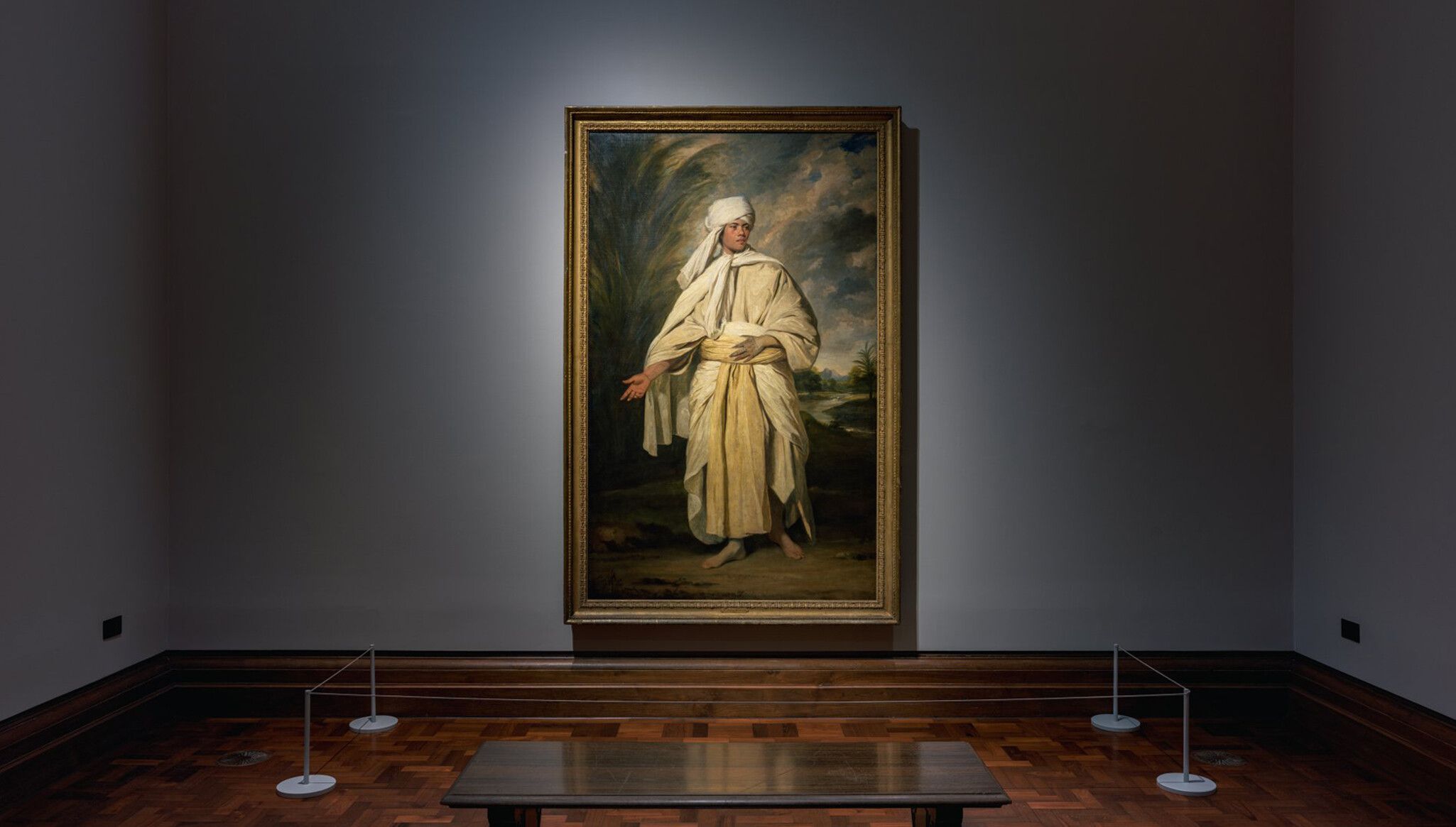 An Installation view, Joshua Reynolds, Portrait of Omai (Mai), circa 1776