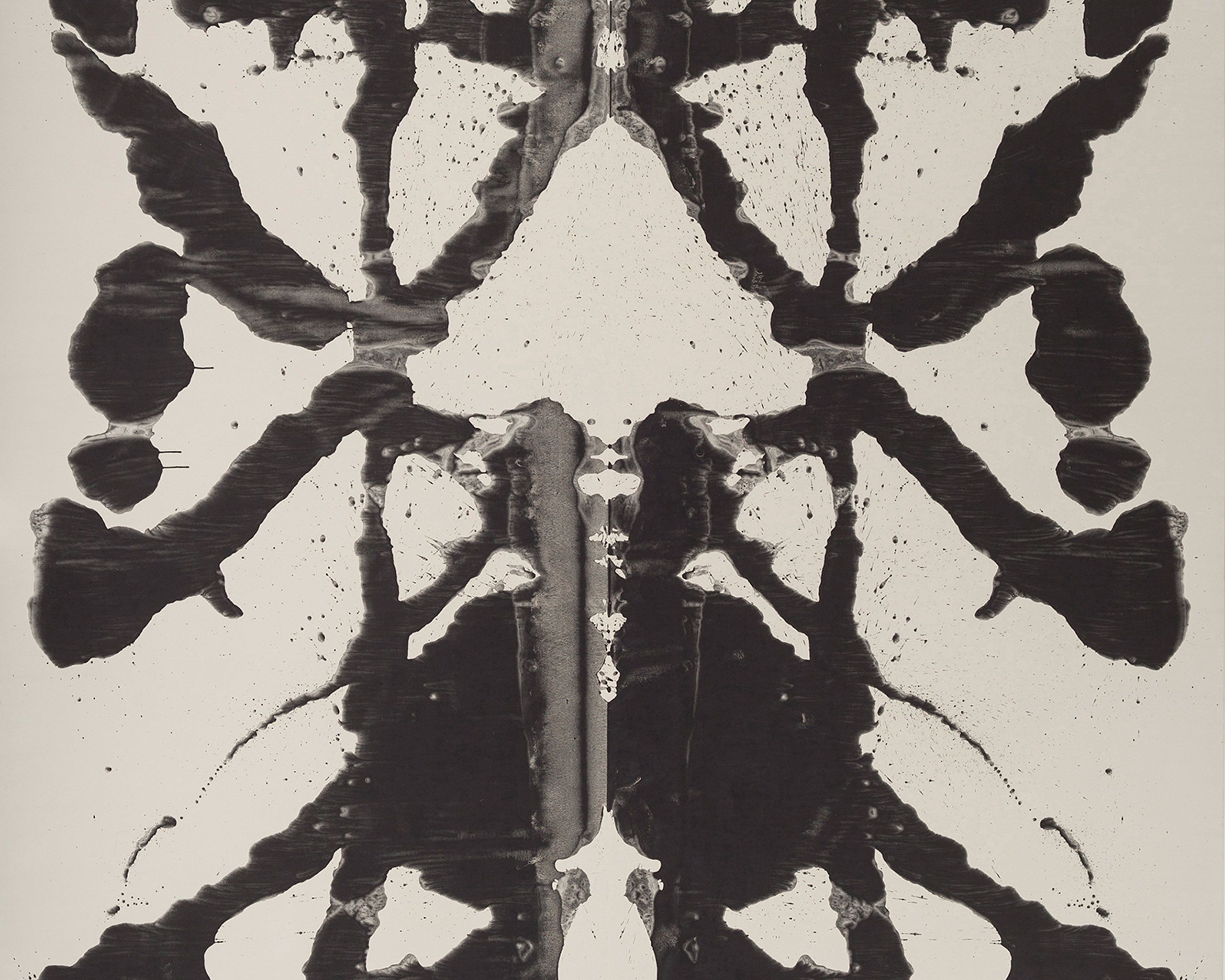 A detail view from the work titled Rorschach by Andy Warhol, Rorschach, dated 1984