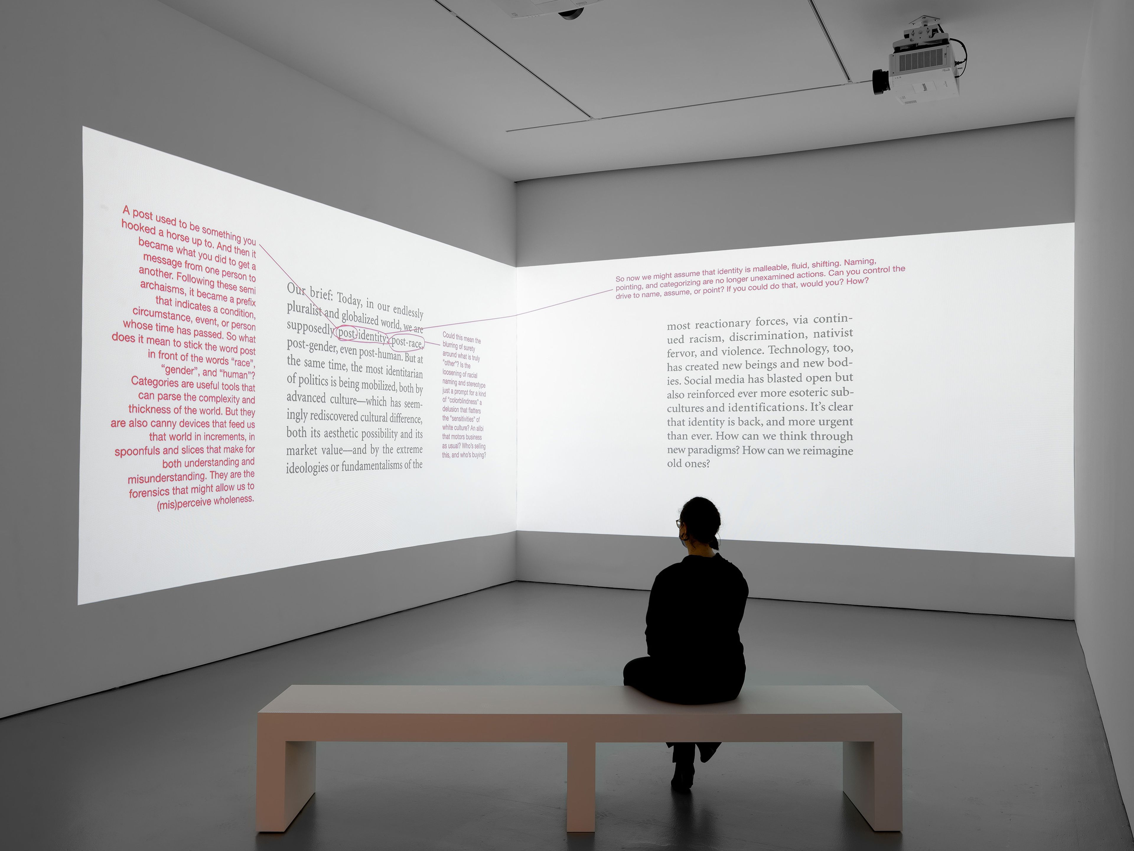 A video by Barbara Kruger, called Untitled (Artforum), dated in 2016 and 2020.